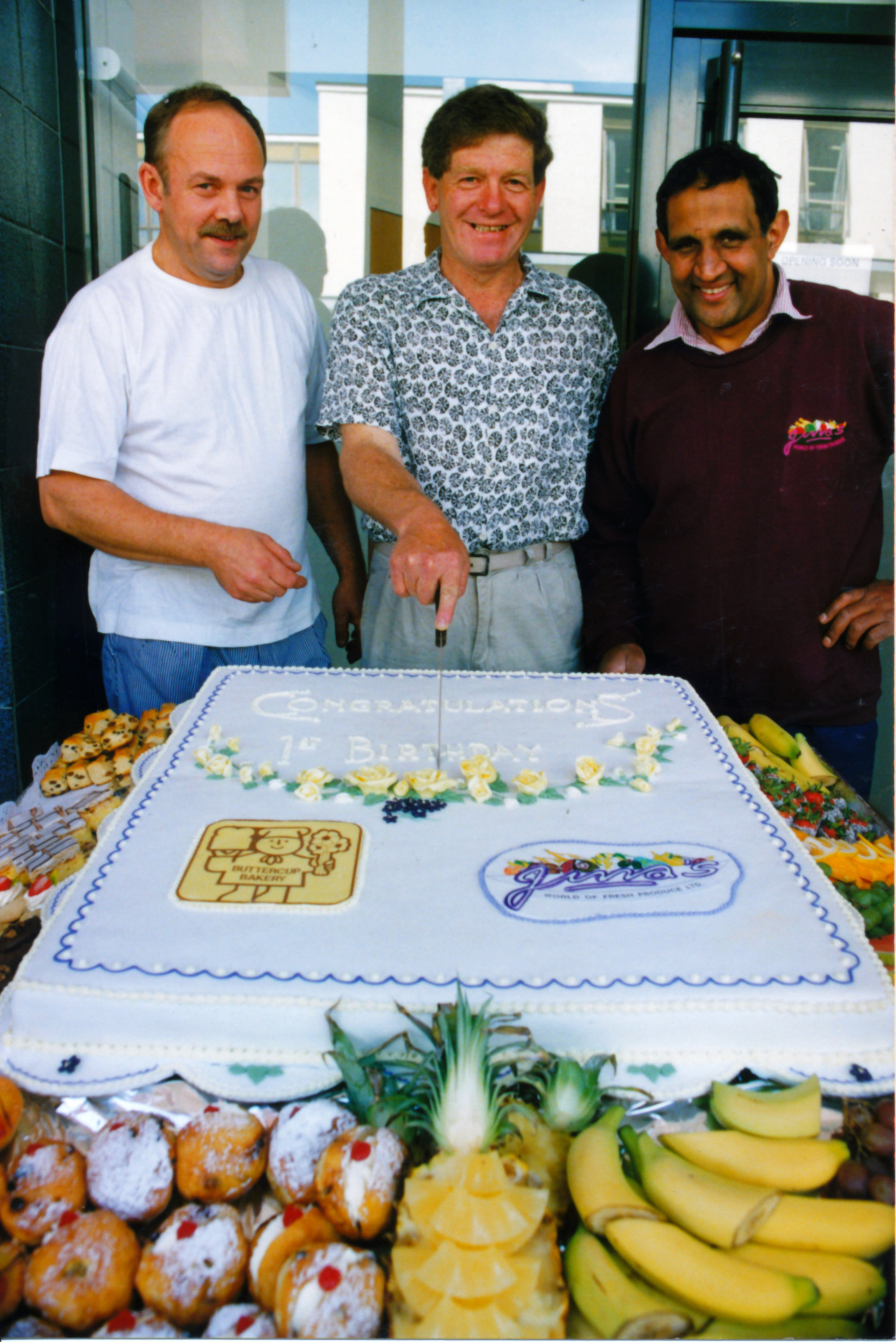 Jina's and Buttercup Bakery celebrate a year in new premises.