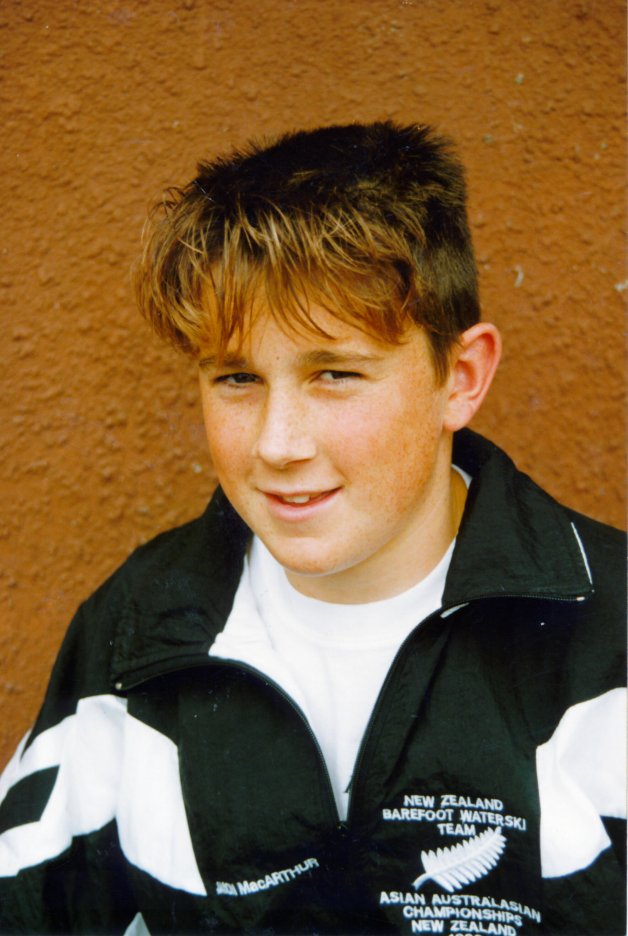 Water skiing; barefoot skier Jason MacArthur, 14; first overall and first in tricks, Waikato