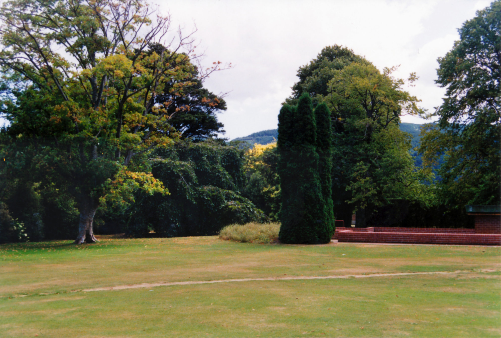 Trentham racecourse garden scene.