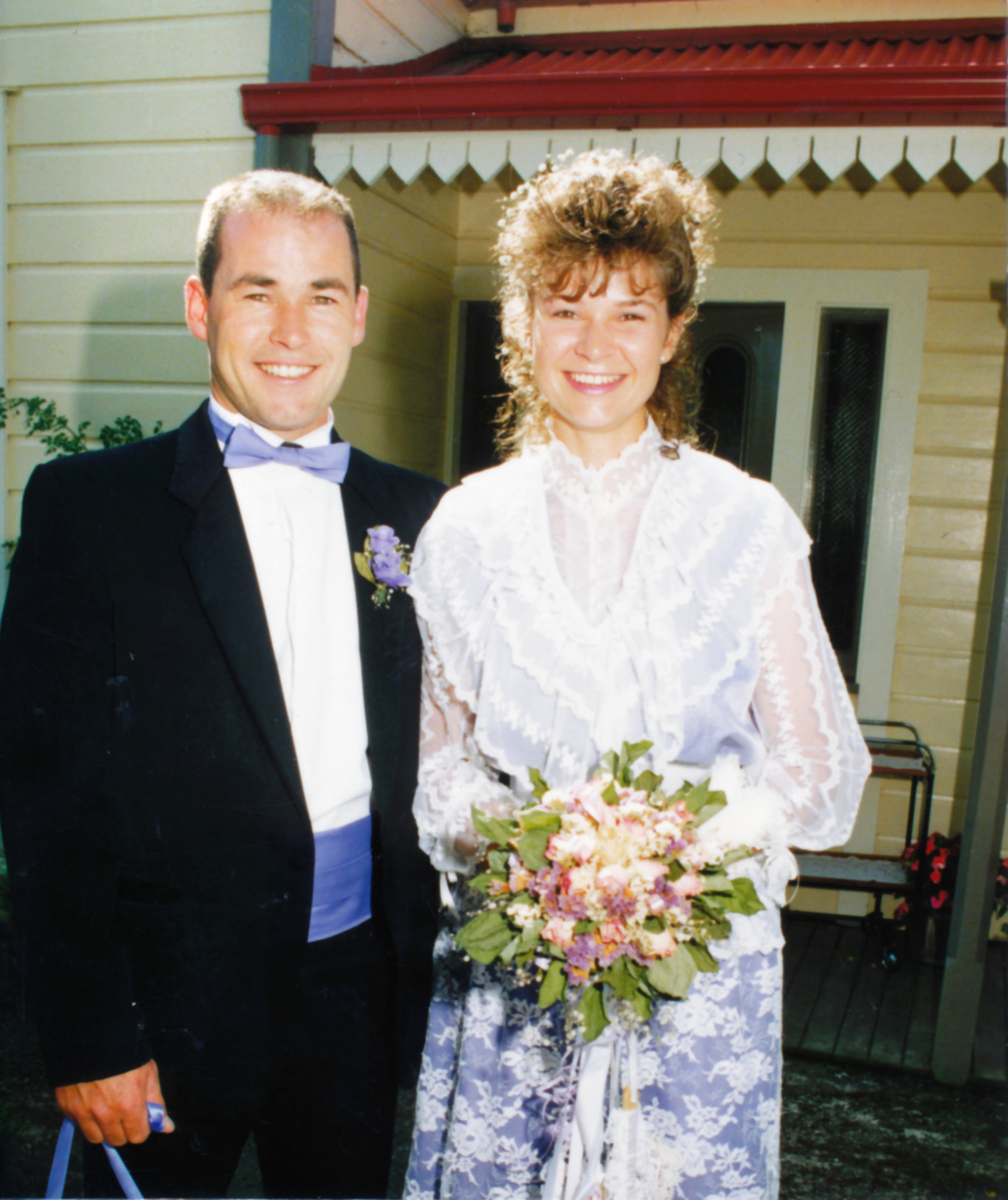 Wedding; Brendan Weir, Jodine Jones; first wedding at Golders Cottage.