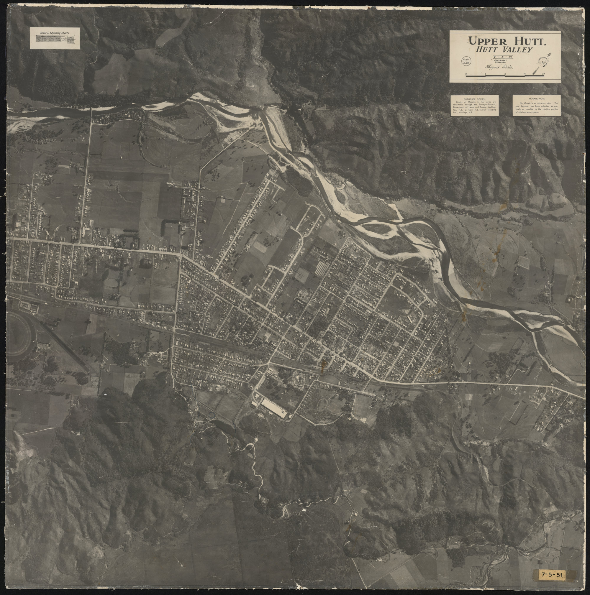 Aerial map 1951 2; Upper Hutt mosaic sheet.