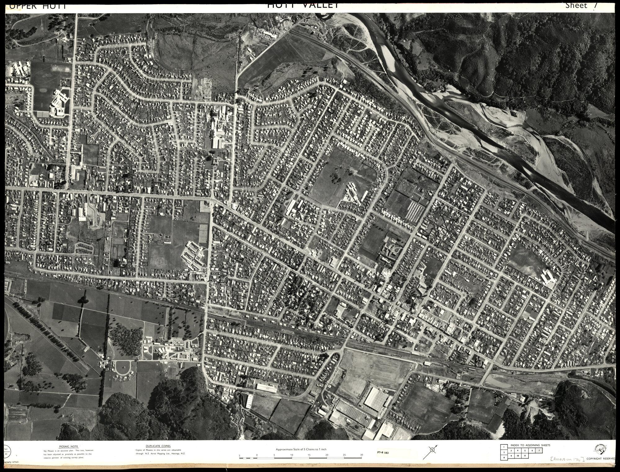Aerial map 1965; Upper Hutt mosaic sheet