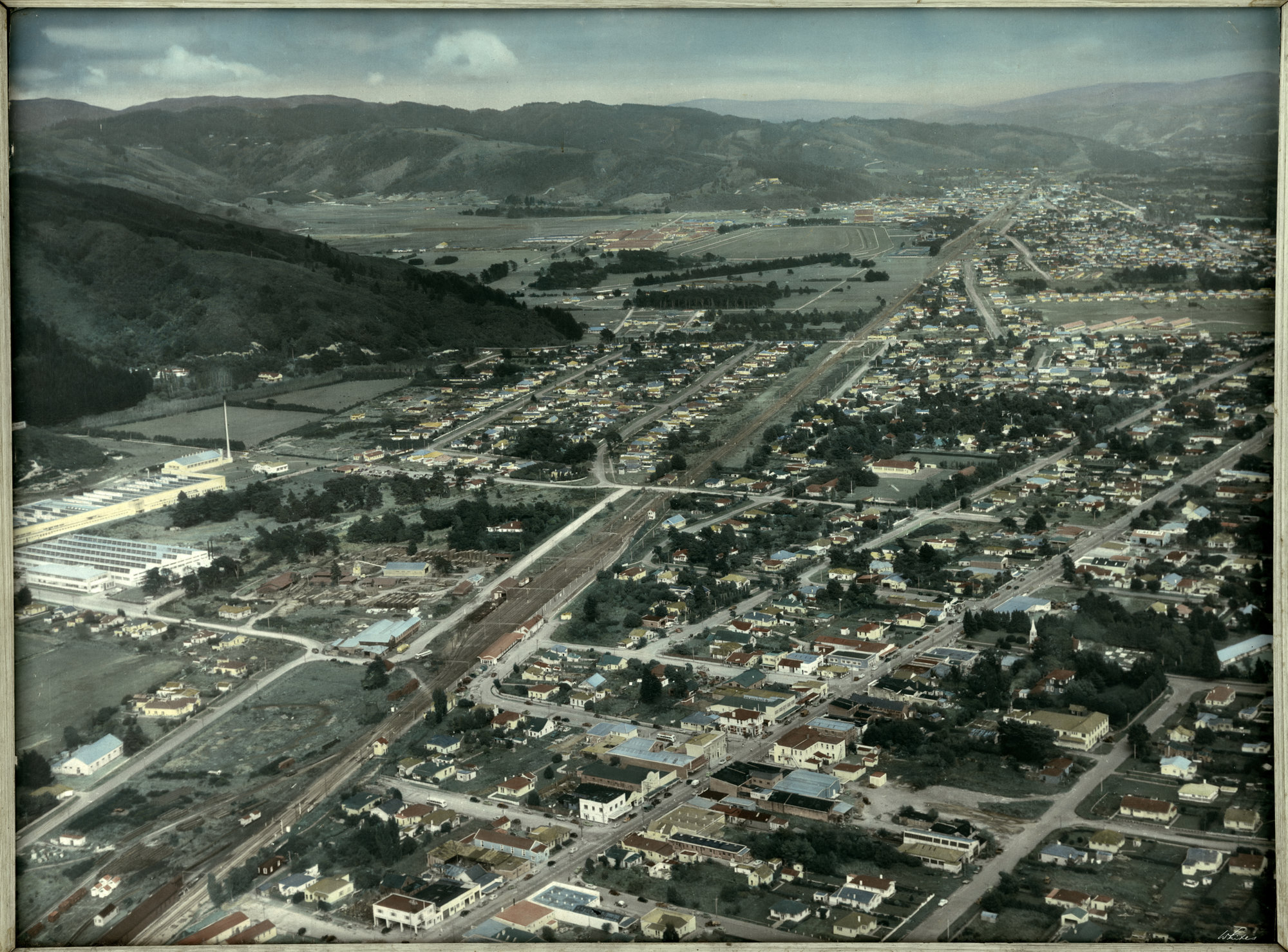 Aerial view 1956, looking south-west