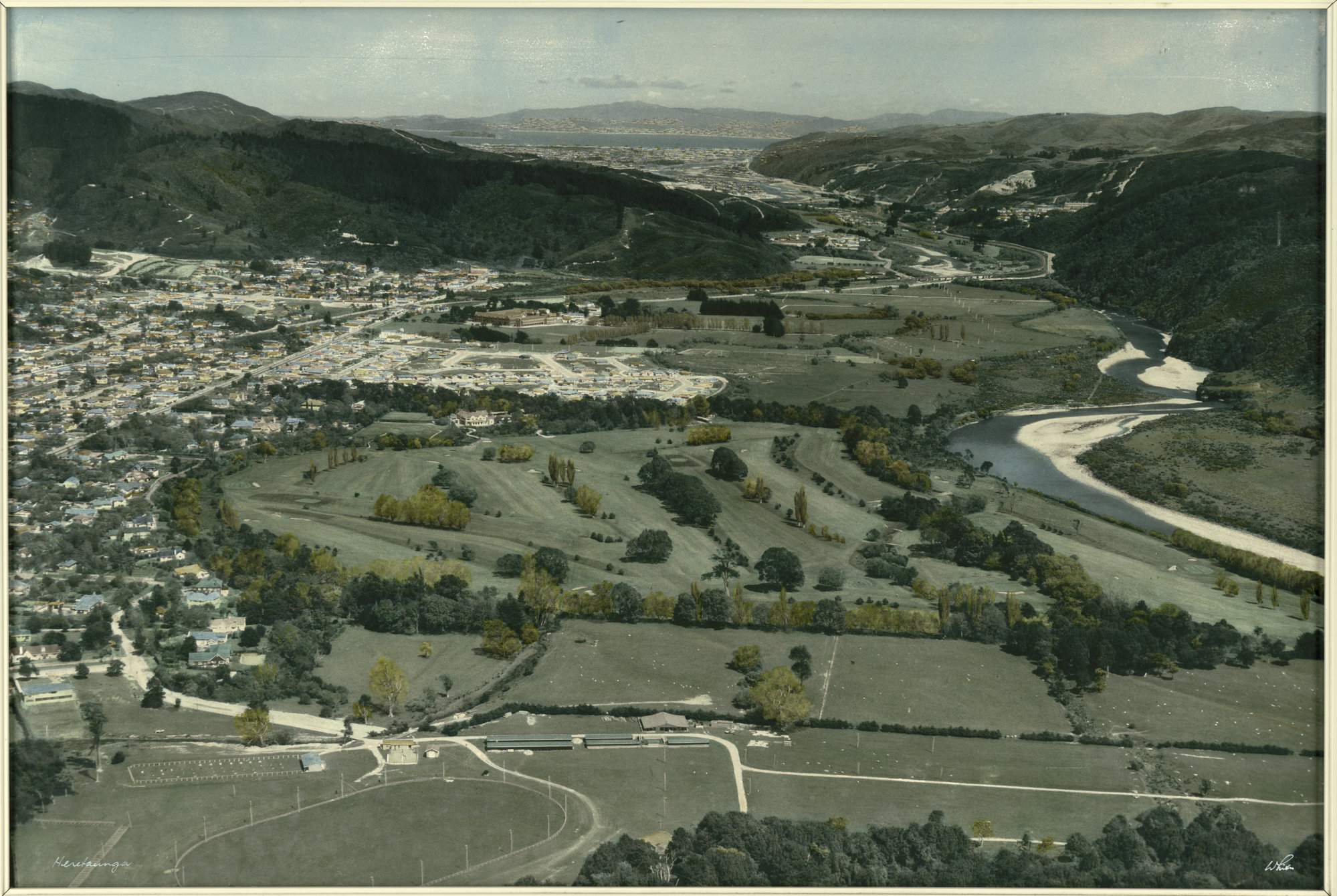 Aerial view 1956; Silverstream and Heretaunga