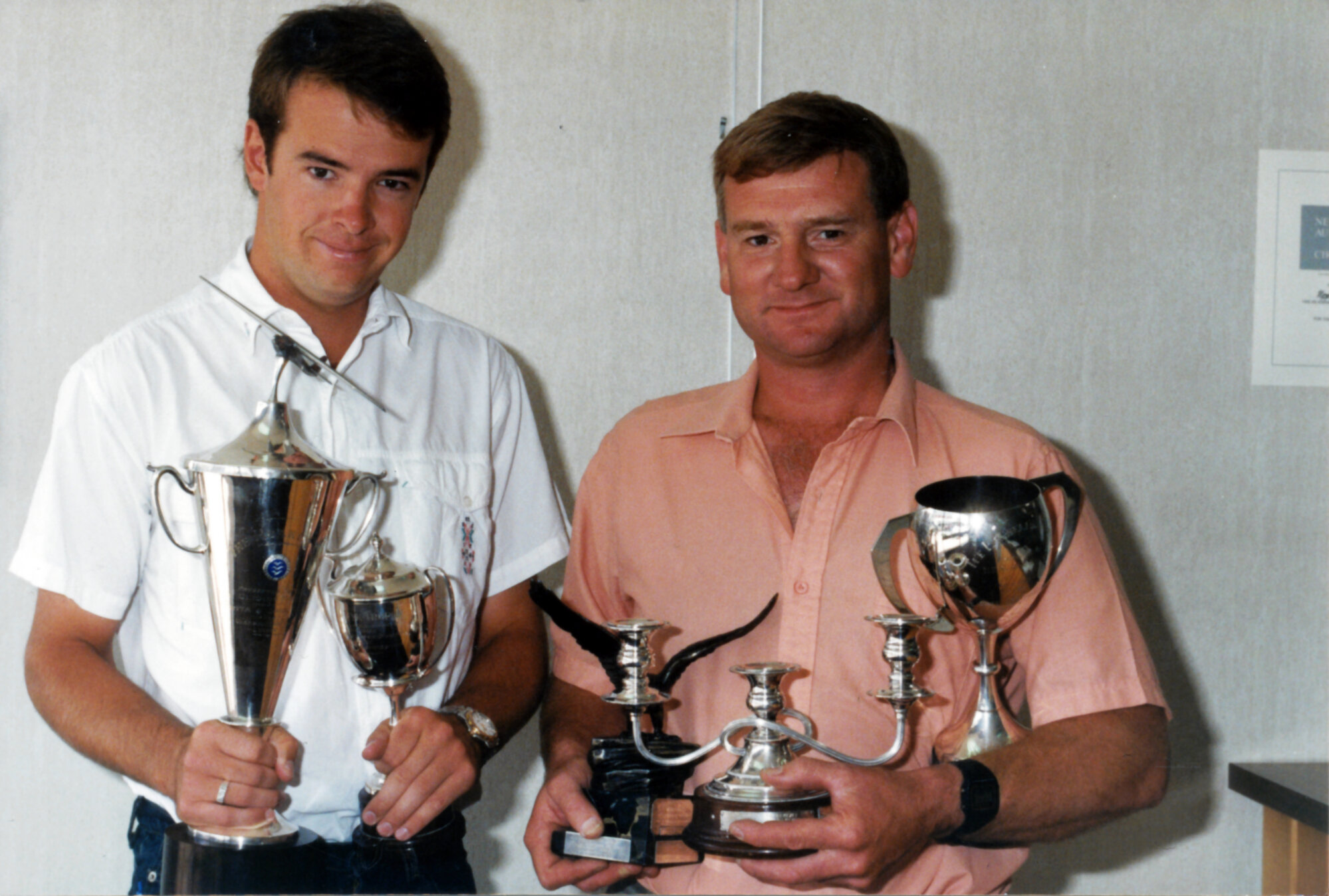 Gliding; national champions Ben Flewett (club class), Tony van Dyk (standard class).