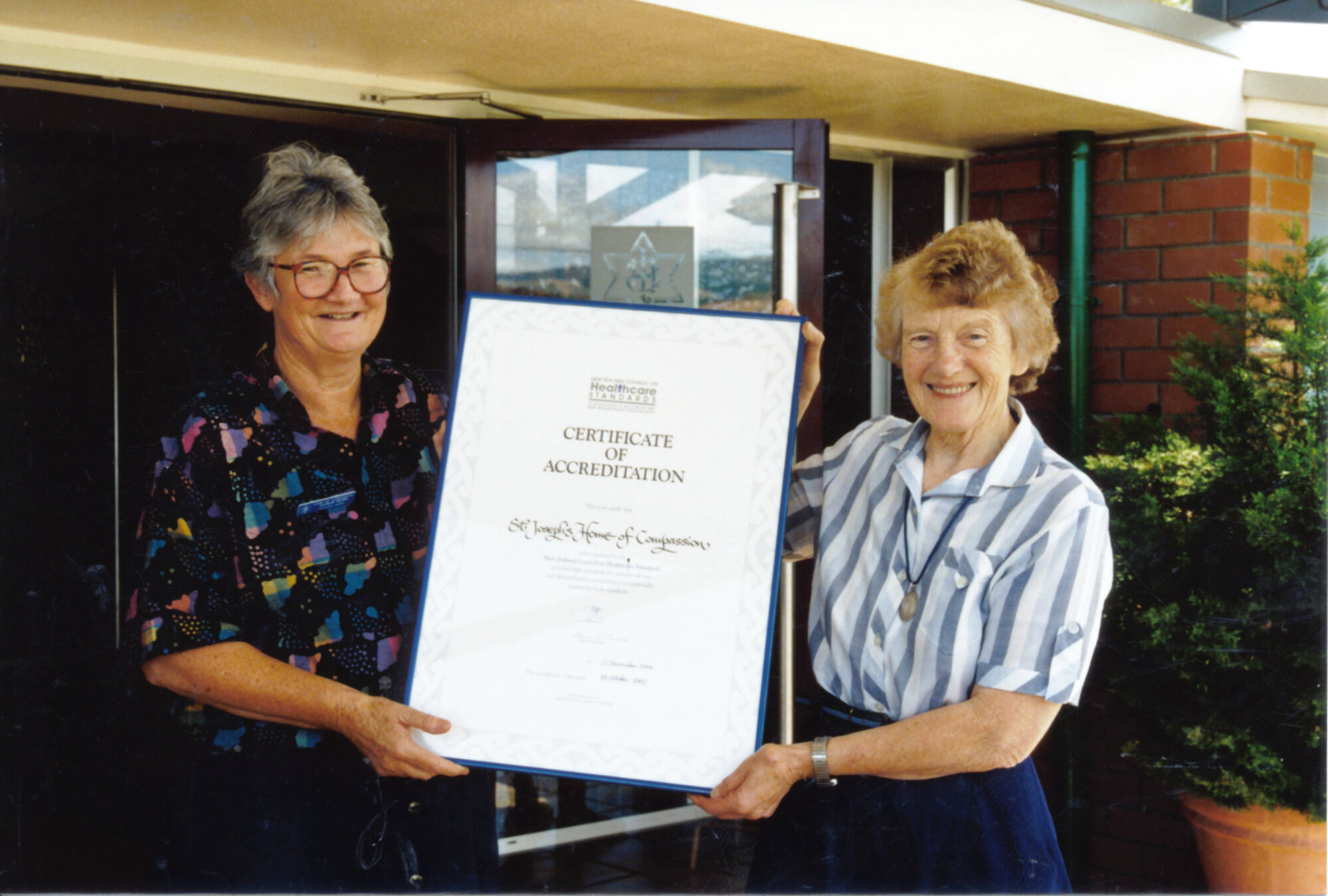 Home of Compassion; administrator Sister Helen and principal nurse Gaynor Nairn