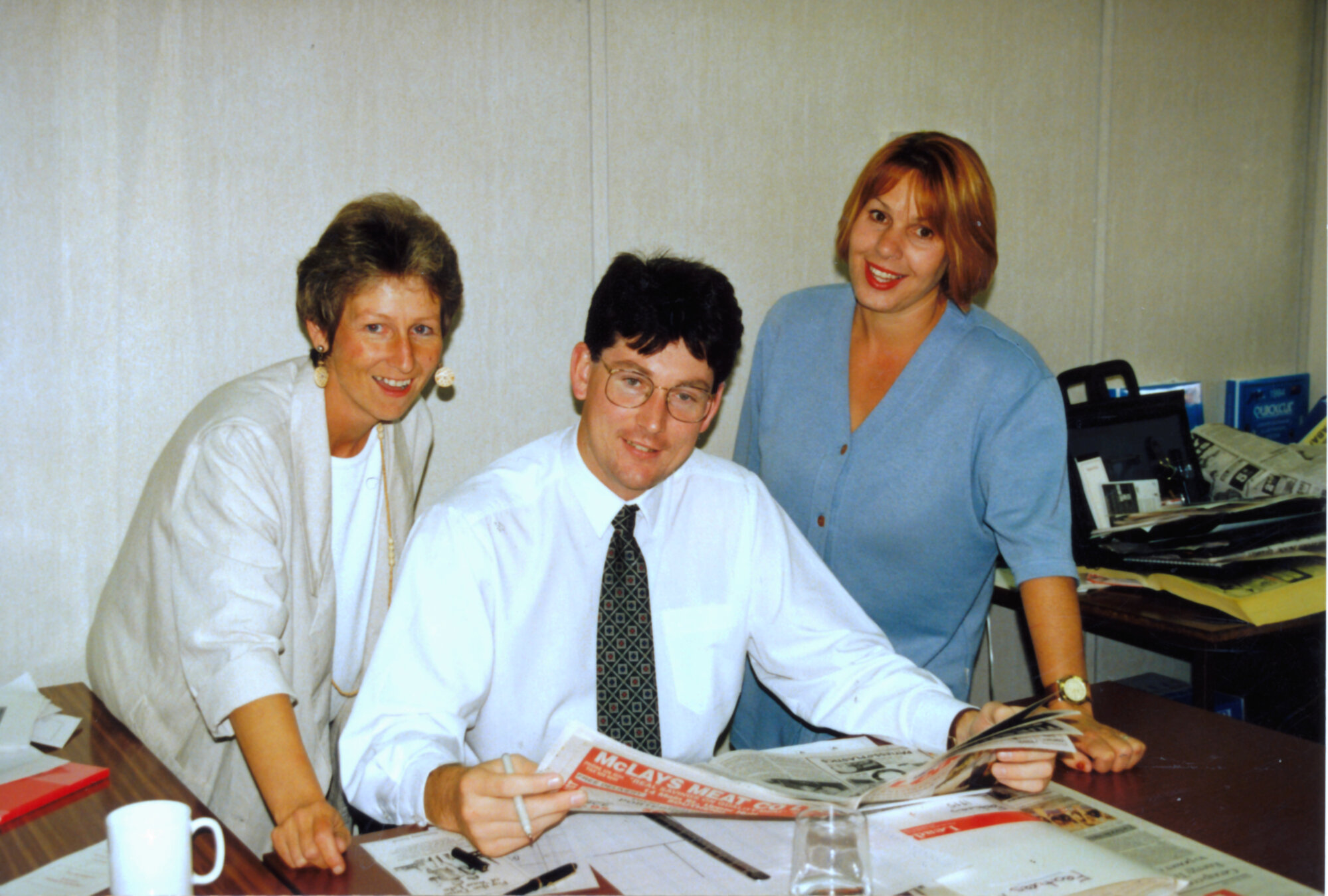 Upper Hutt Leader staff; advertising; Janet Candy, Steve Edmonds, Jude Doig.