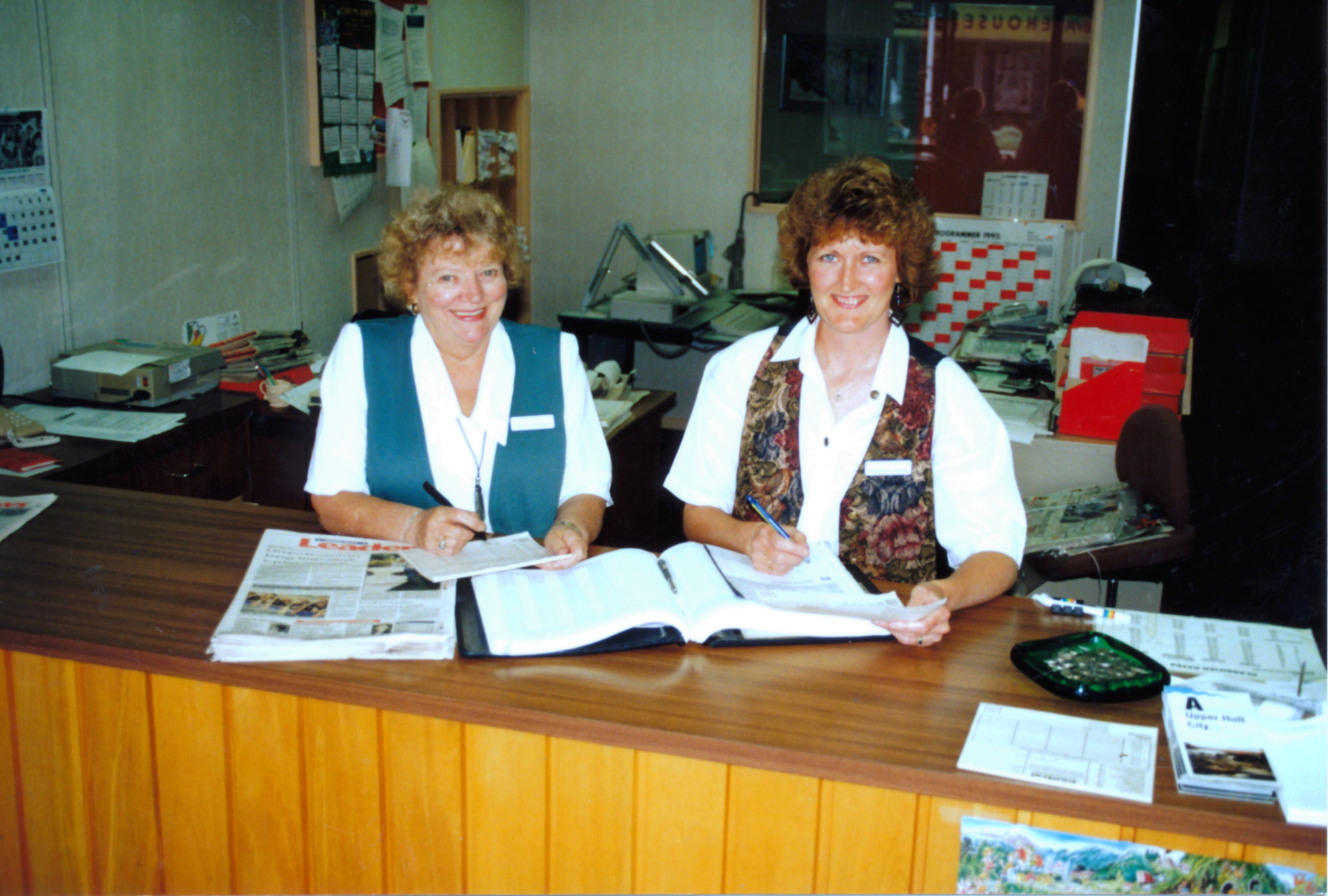 Upper Hutt Leader staff; classified advertising; Dawn Cormack, Stephanie Bayliss.