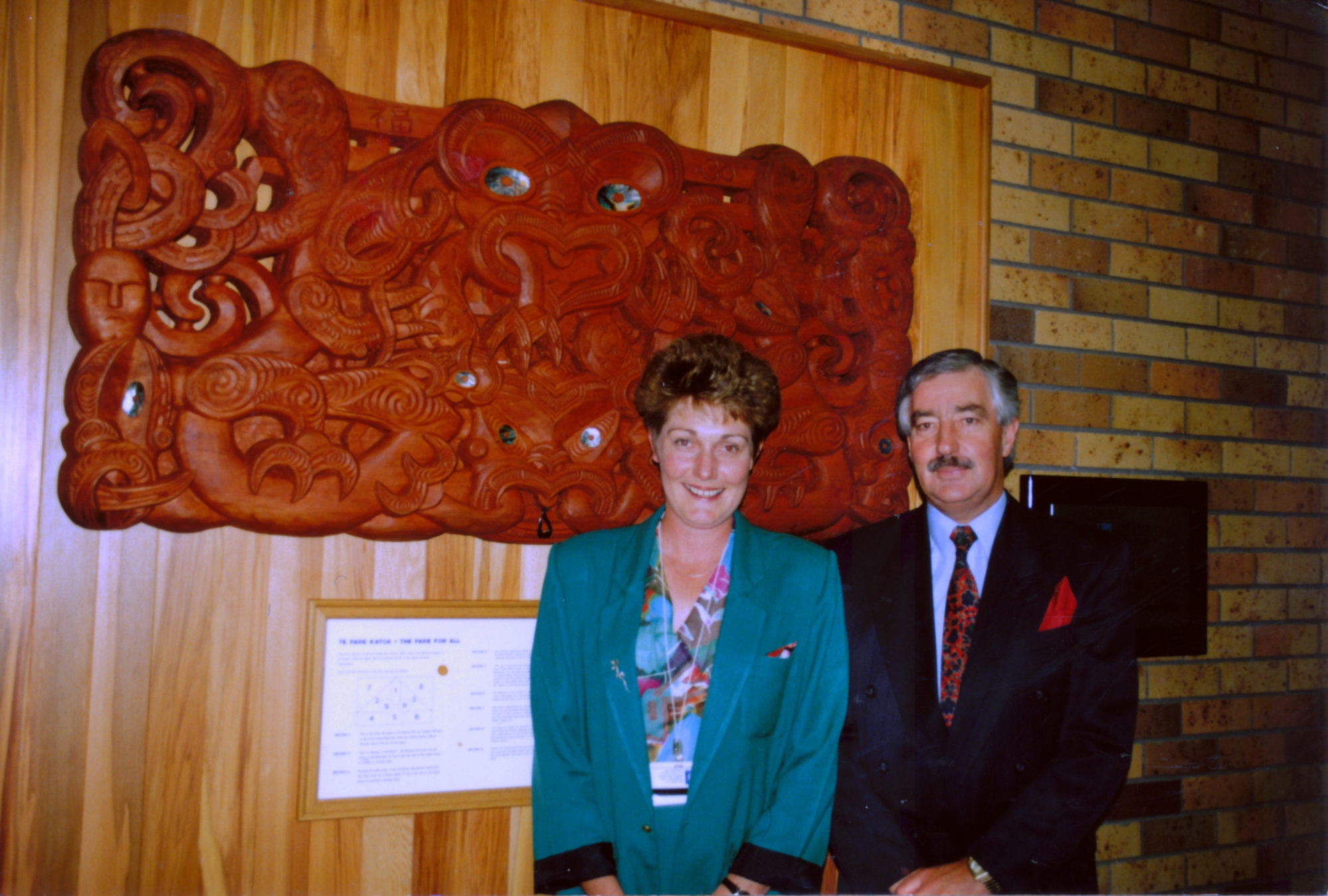 Inland Revenue Department data processing centre; pare representing nine different iwi and ethnic groups.