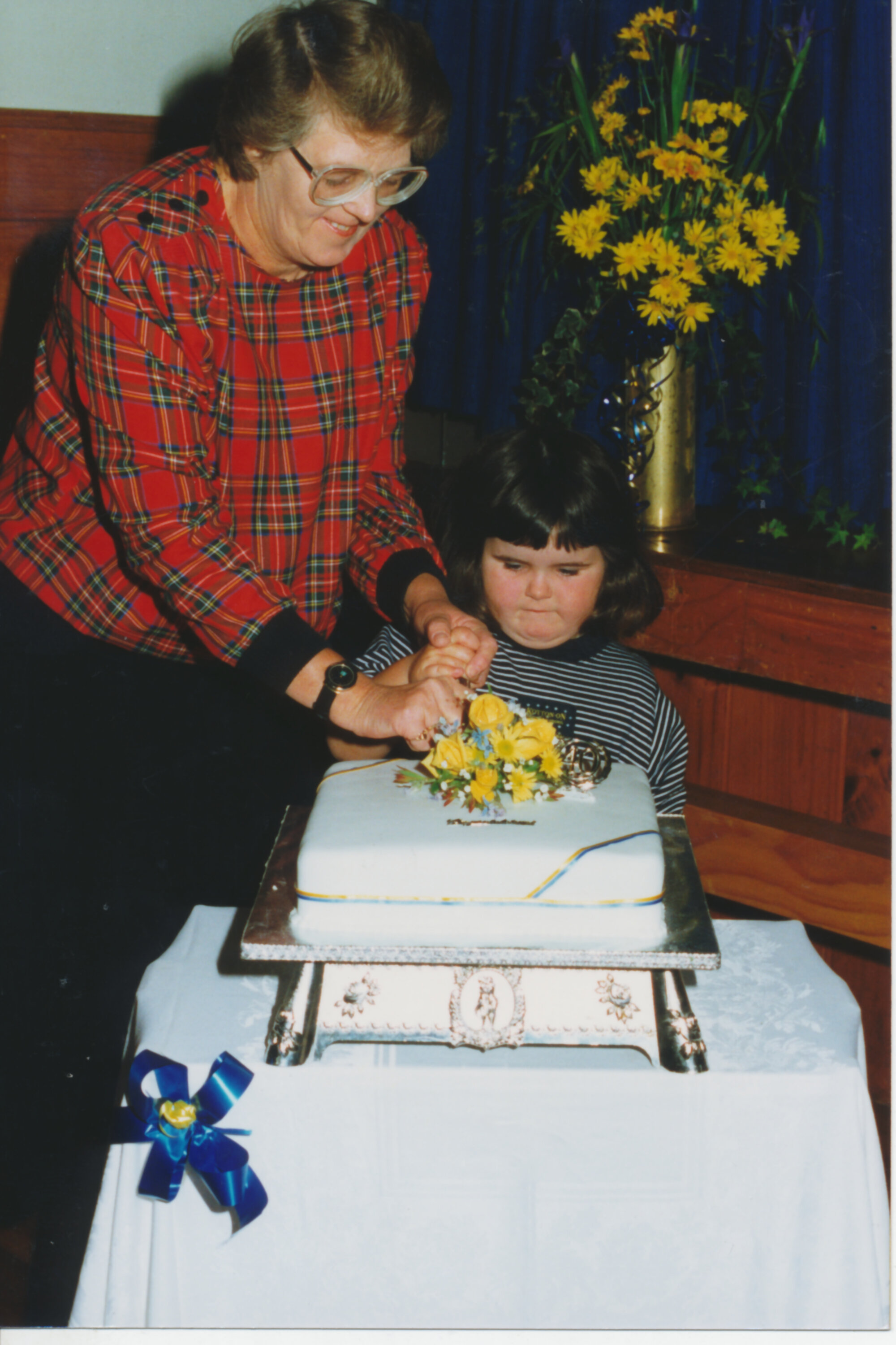 Brentwood School 40th anniversary; Marilyn Scott, founding pupil, and Victoria Nisbett