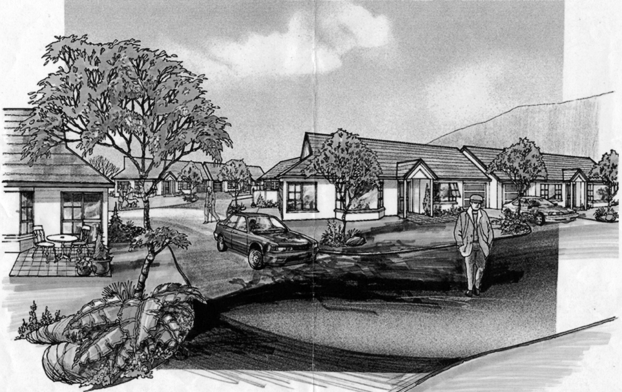 Millwood Estate, Kiln Street, Silverstream; architect's sketch.