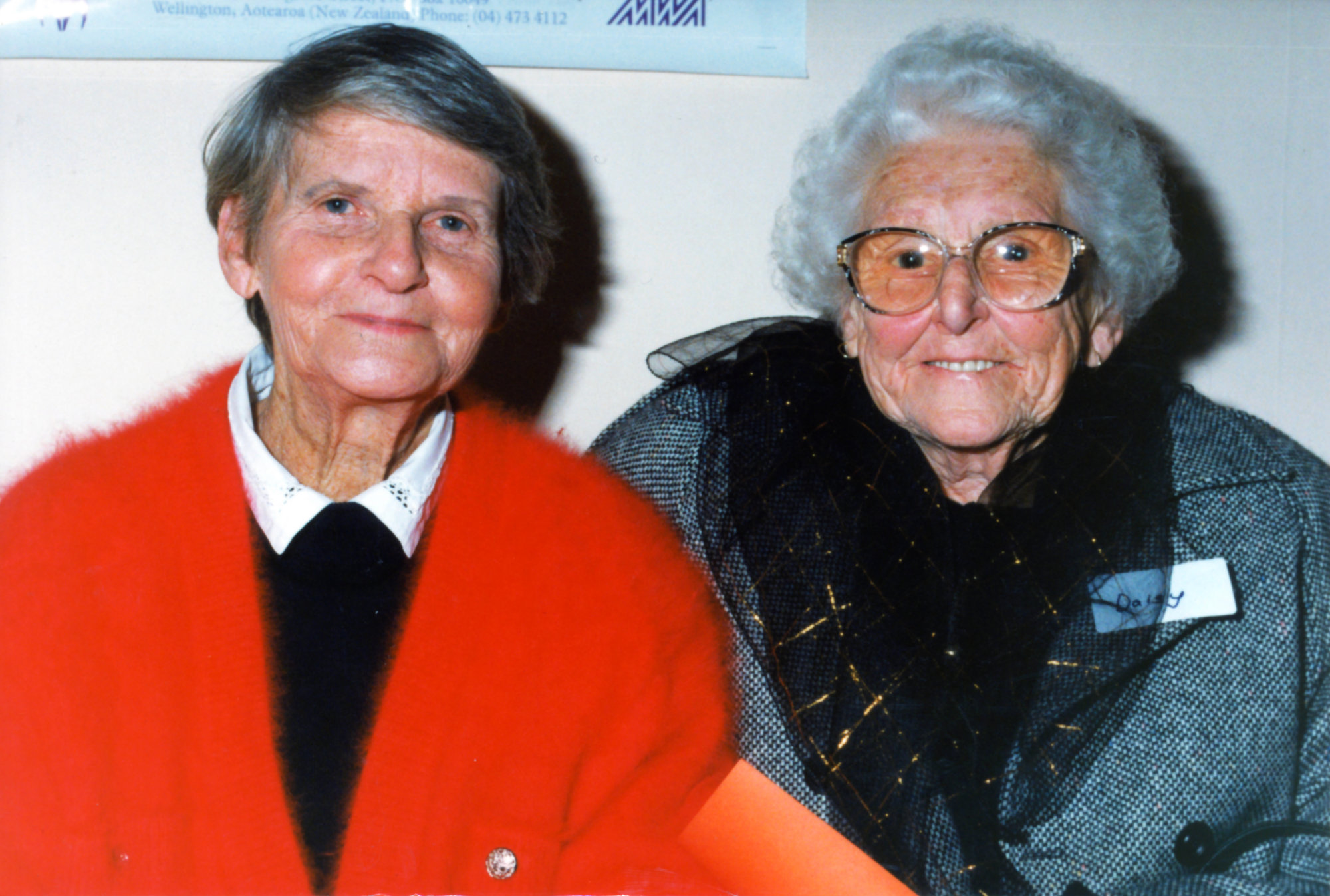 Sonja Davies and Daisy Downing at Women's Centre opening.