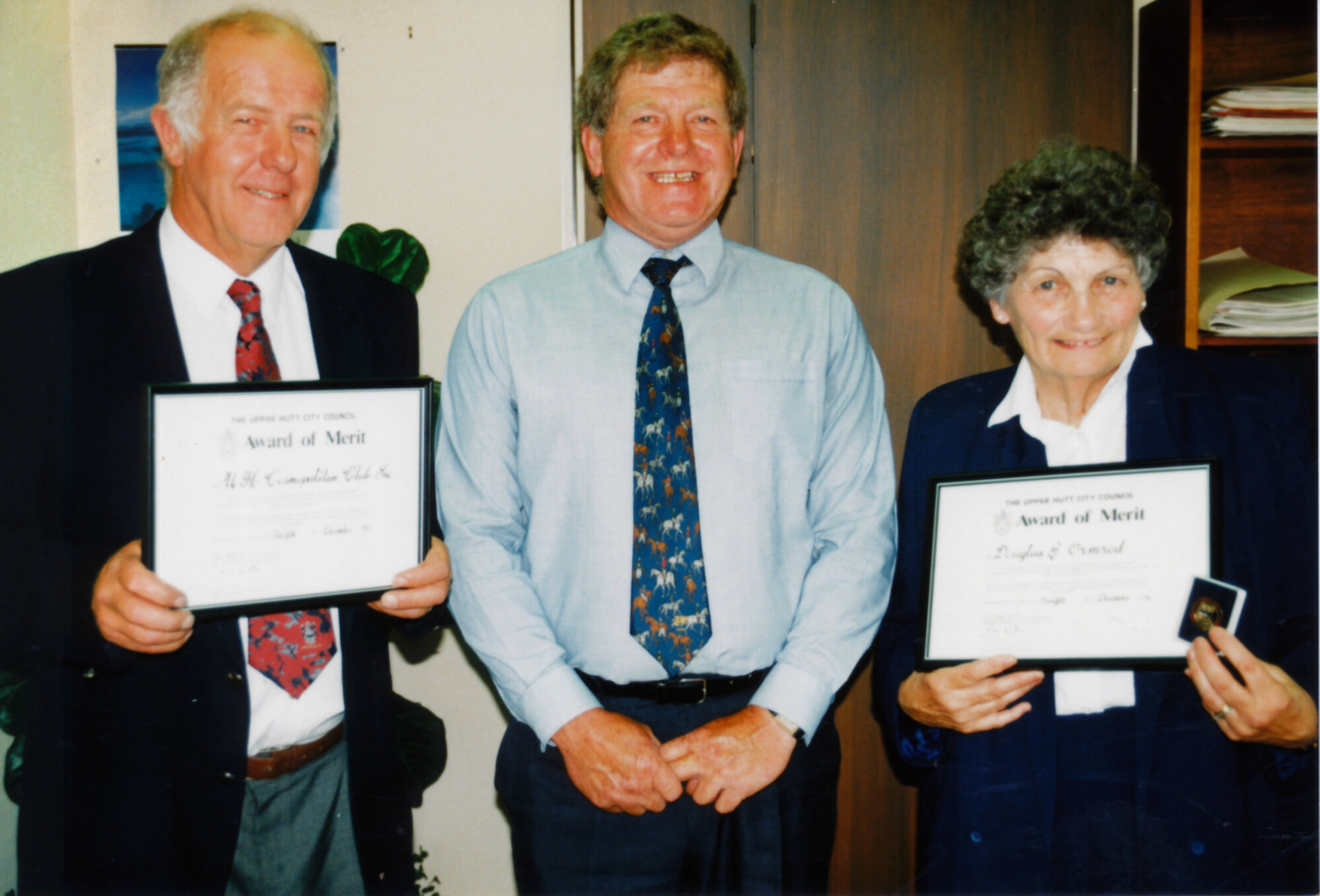 Civic awards 1995; Cosmopolitan Club and the late Doug Ormrod.