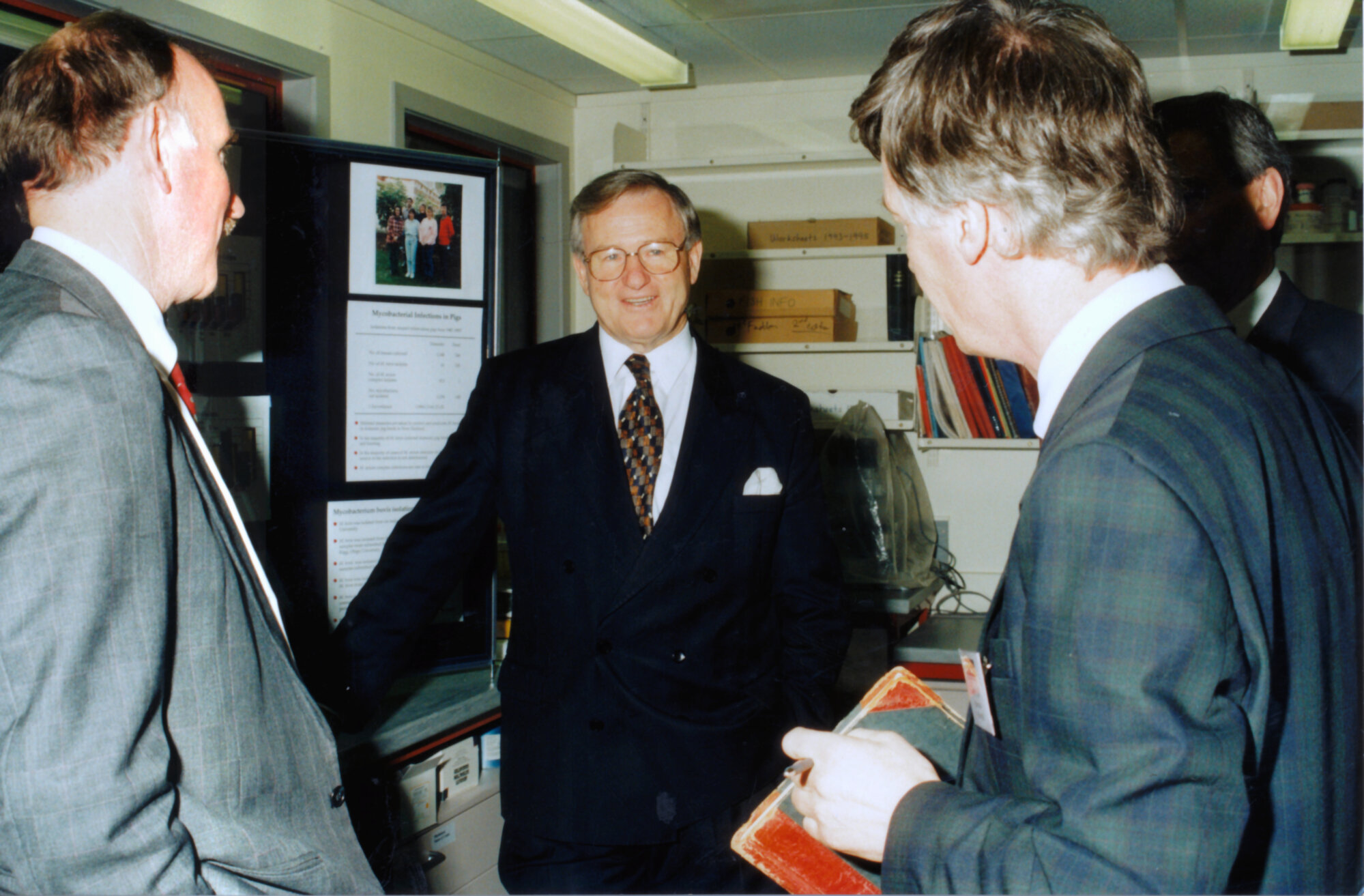 Wallaceville Research Centre; disease-containment laboratories opened by Prime Minister Jim Bolger.