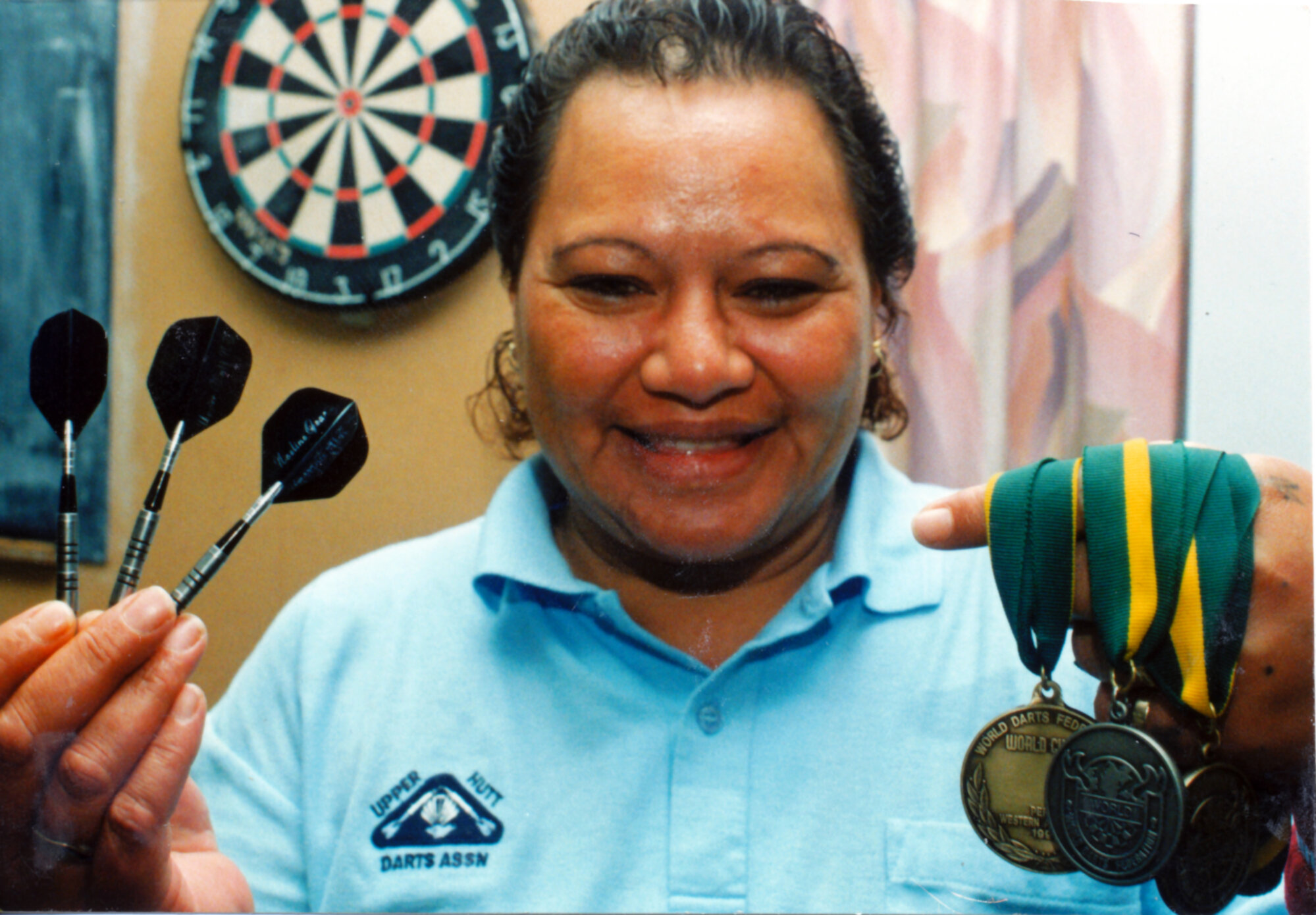 Darts; Noeline Gear, world ladies' singles champion.