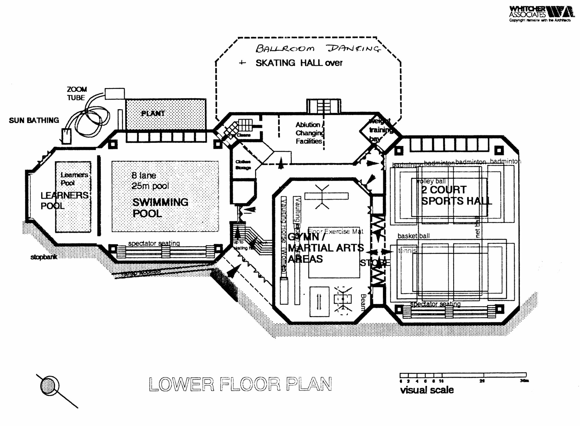 Rimutaka Community Sports Trust; proposed sports centre; ground floor plan
