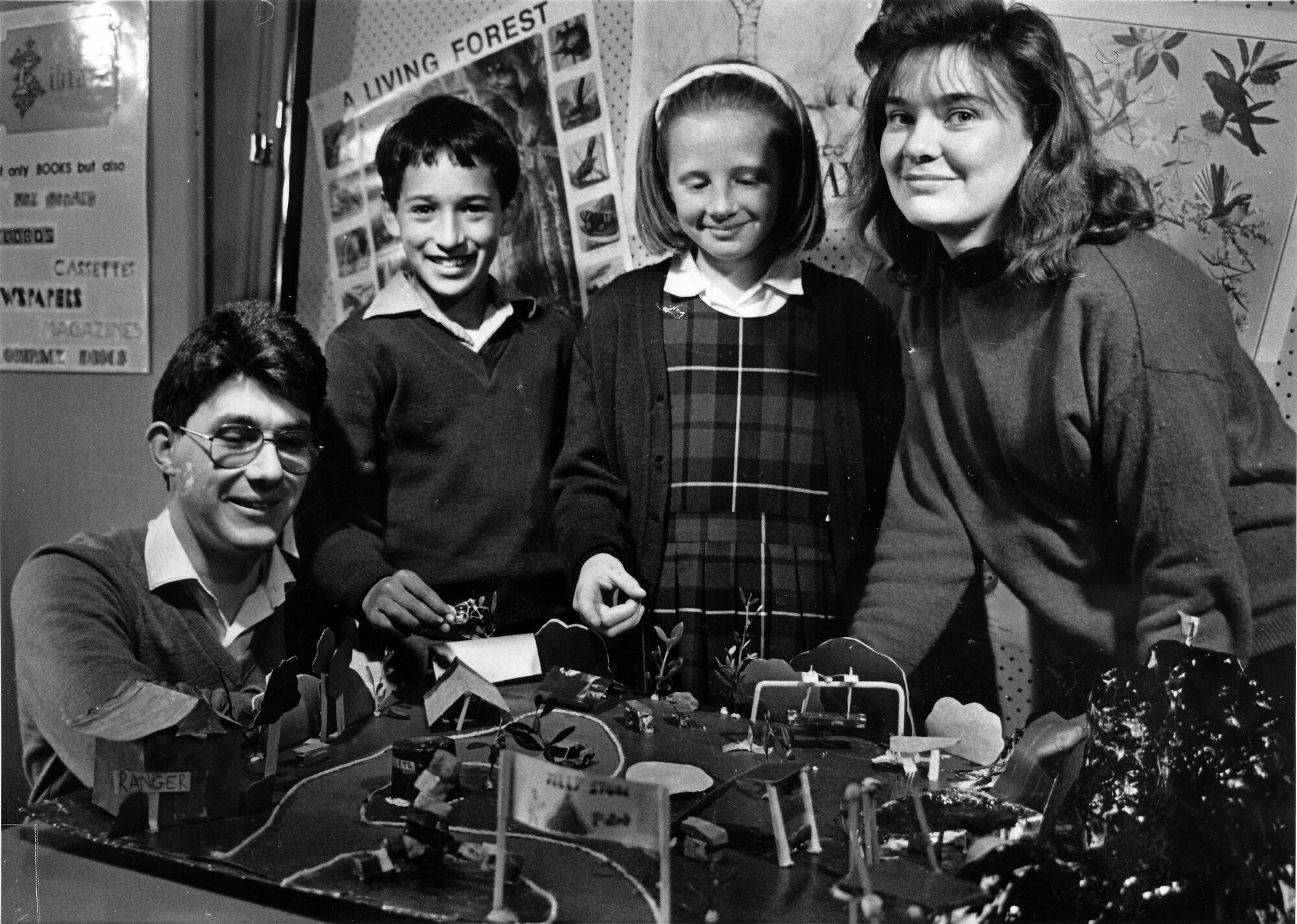 St Brendan's School presents 'Jellystone Park' project model  to Upper Hutt Library.