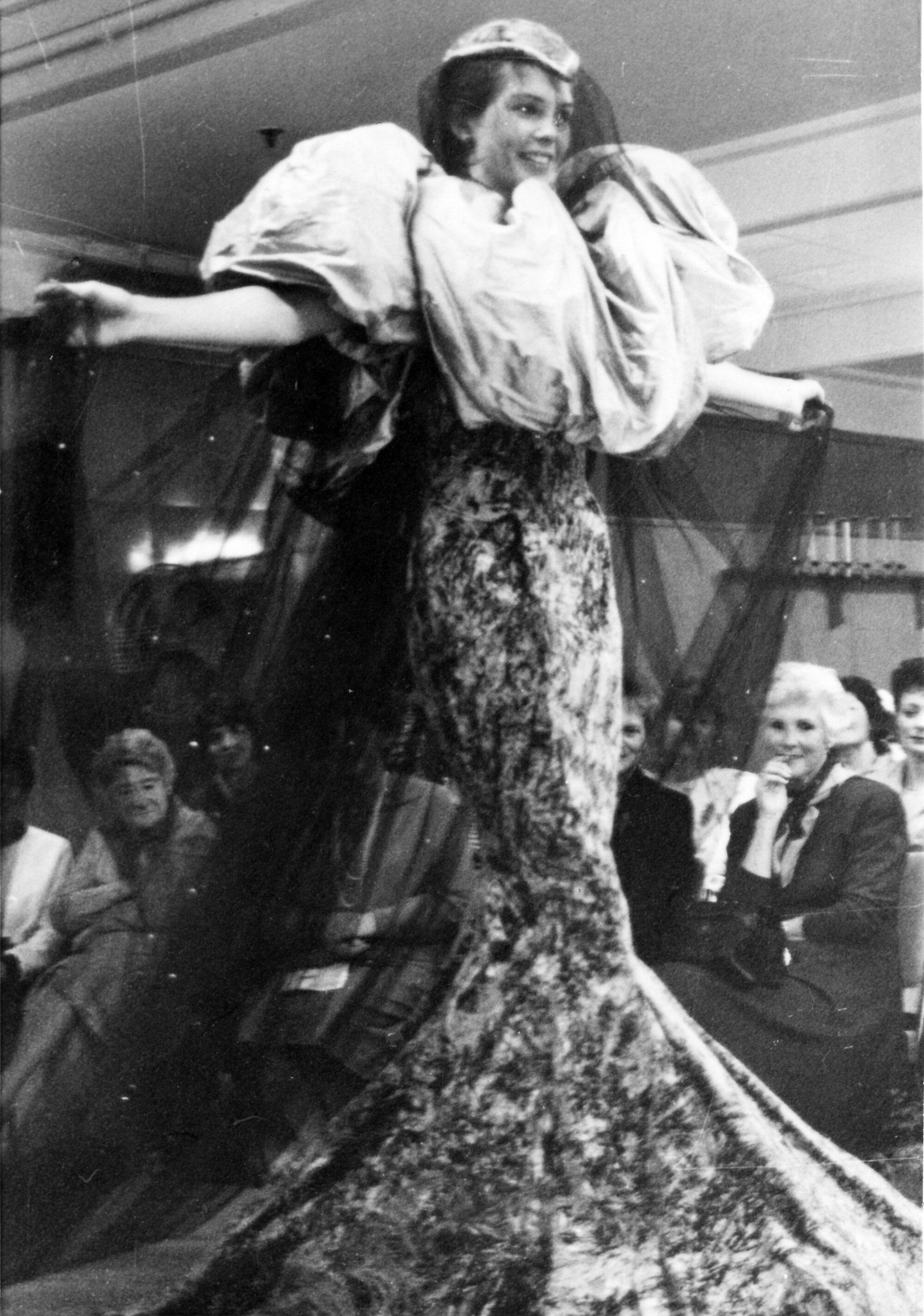 Golder Homestead Museum Society fund-raising fashion parade; Nicole Monk in 'La Bombe'.