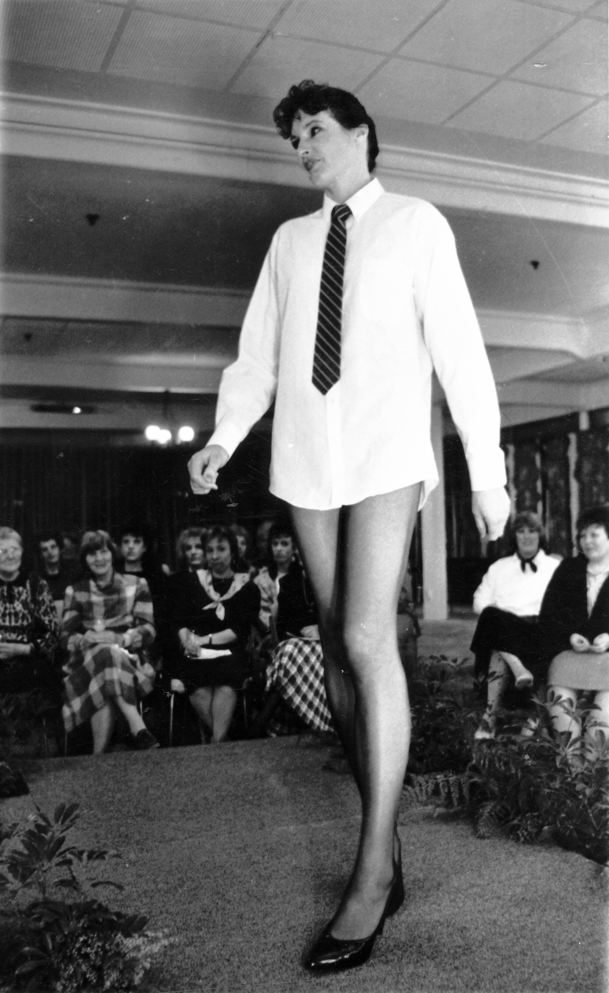 Golder Homestead Museum Society fund-raising fashion parade; Ingrid Carlton.