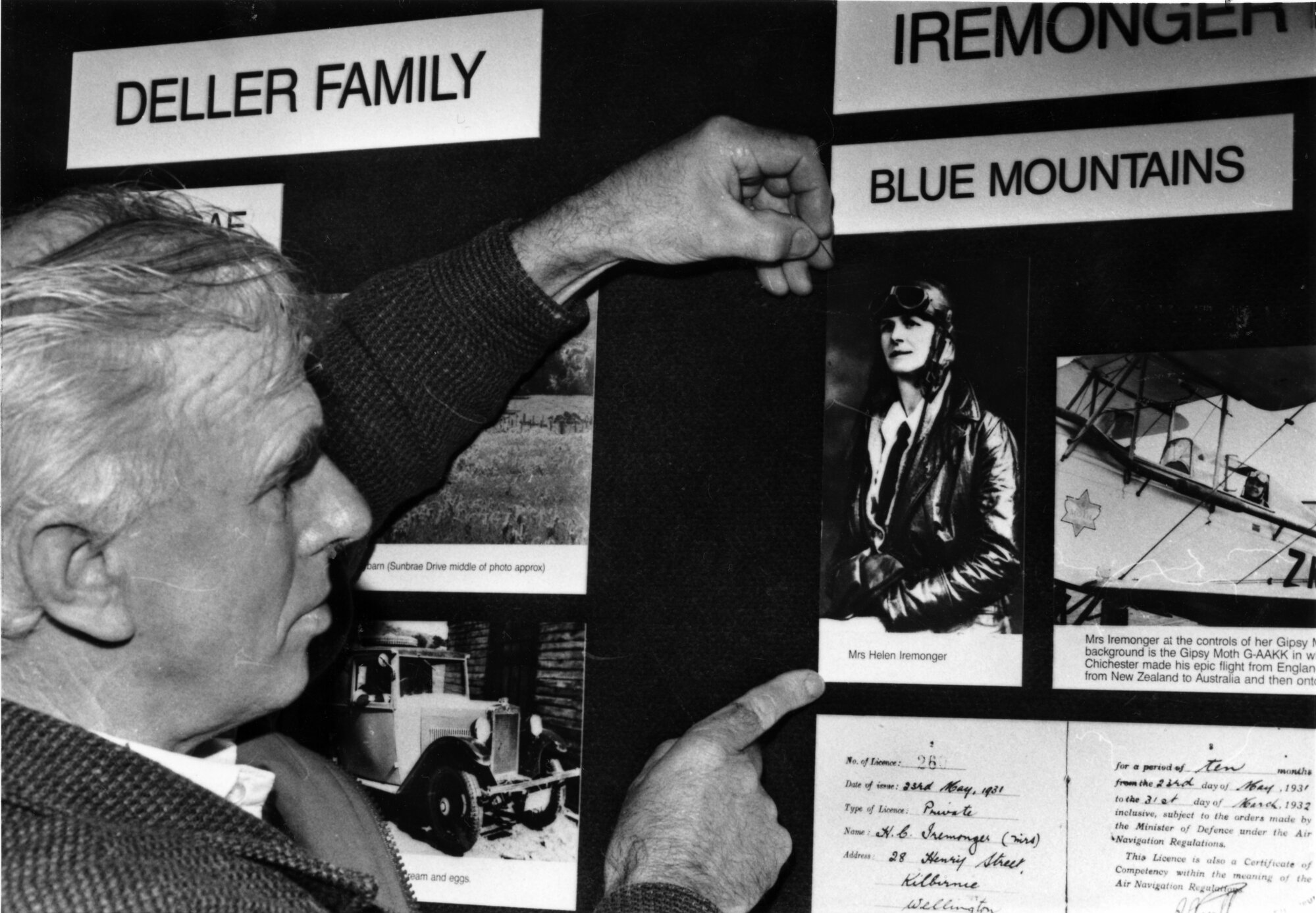 Heretaunga-Pinehaven District Community councillor Stephen Wilson exhibits old photographs.