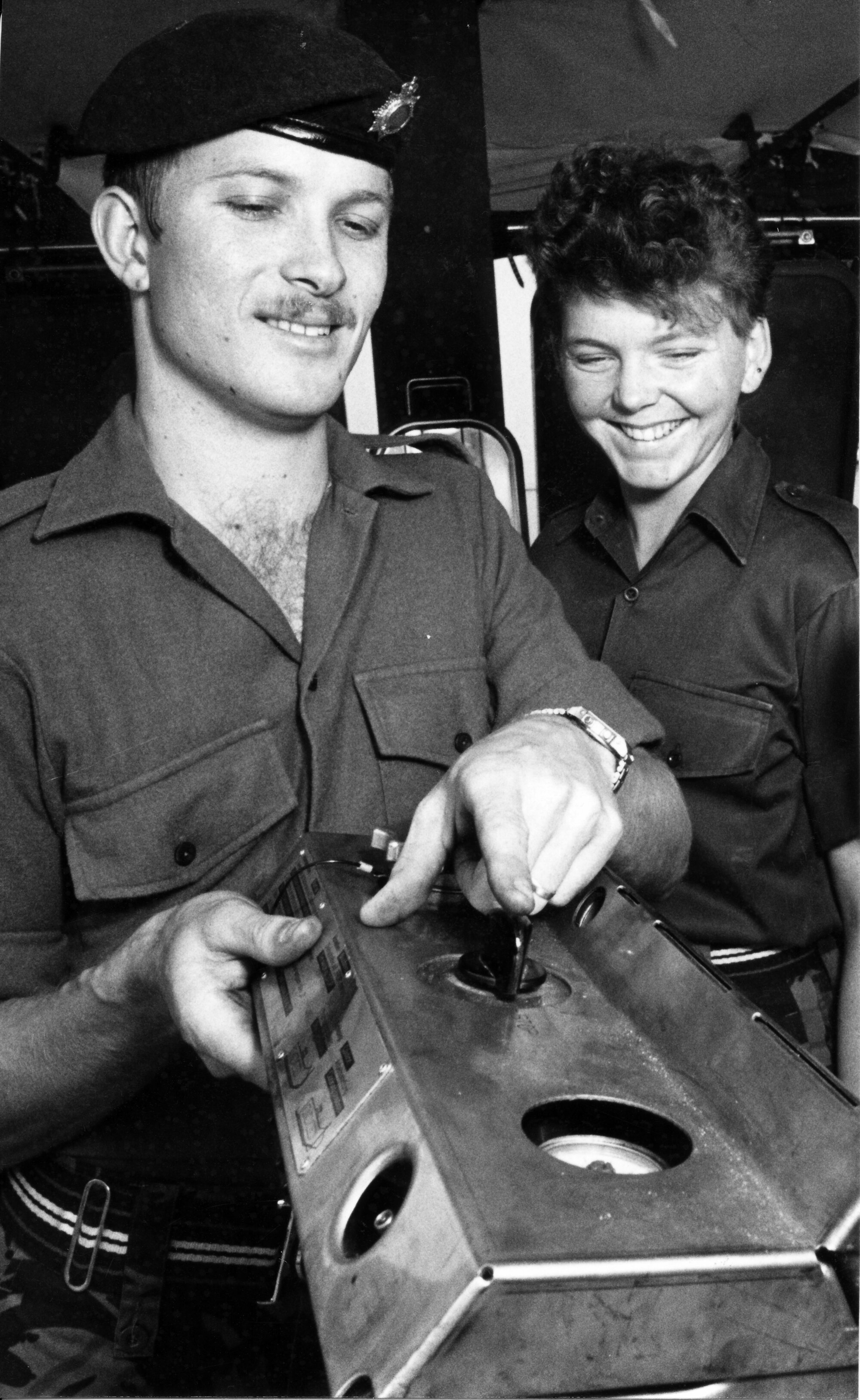 Army; Corporal Begin Godfrey and trainee cook Tracey Parker.