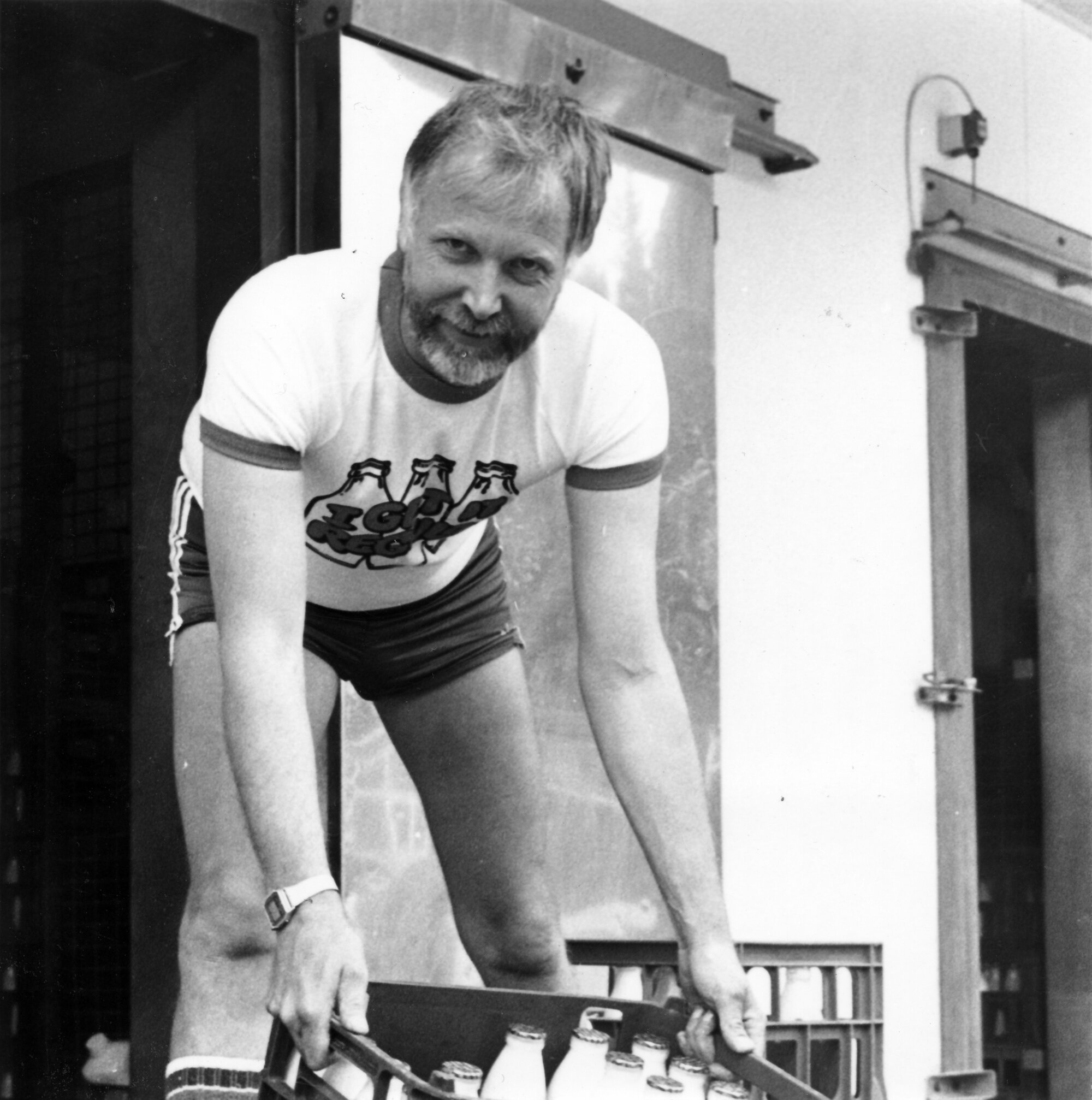 Dave Clyma; milk- and 'Leader'-delivery man, Brentwood Street to Quinn's Post.