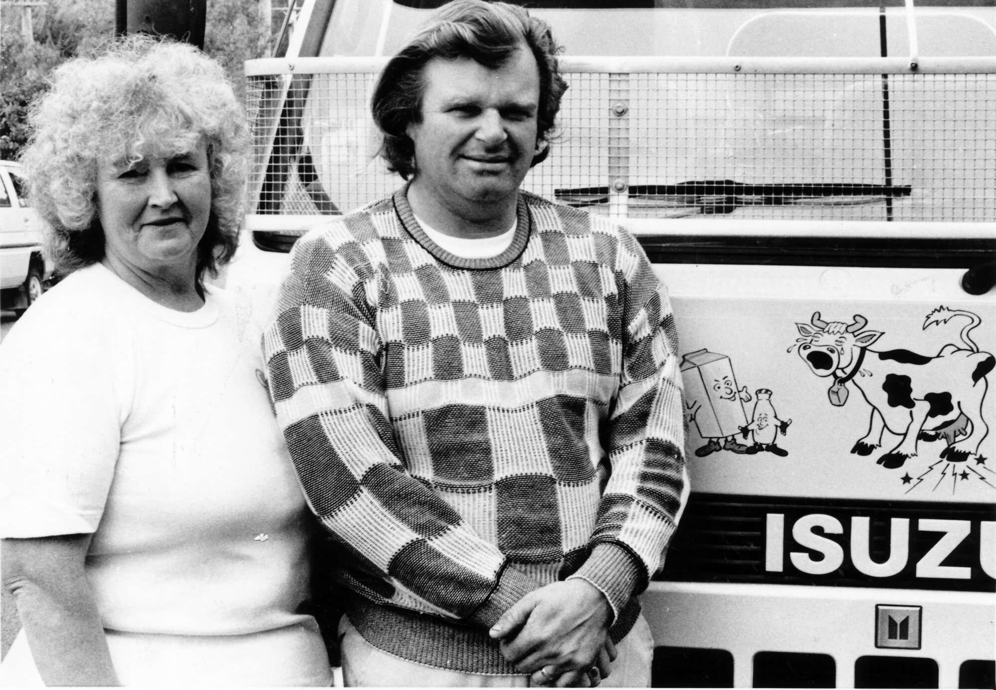 Yvonne and Tony Macauley; milk- and 'Leader'-delivery people, Manor Park, Belmont flat, Haywards, Kelson.
