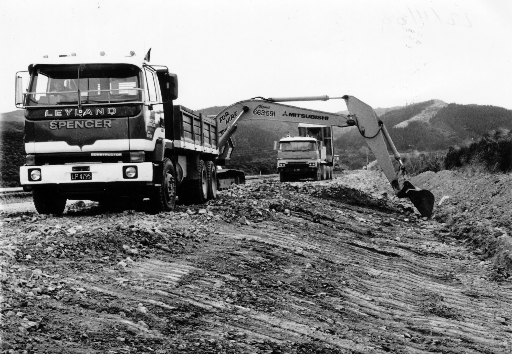 River Road / State Highway 2; excavation for a weighbridge, west of Whakatiki turnoff.