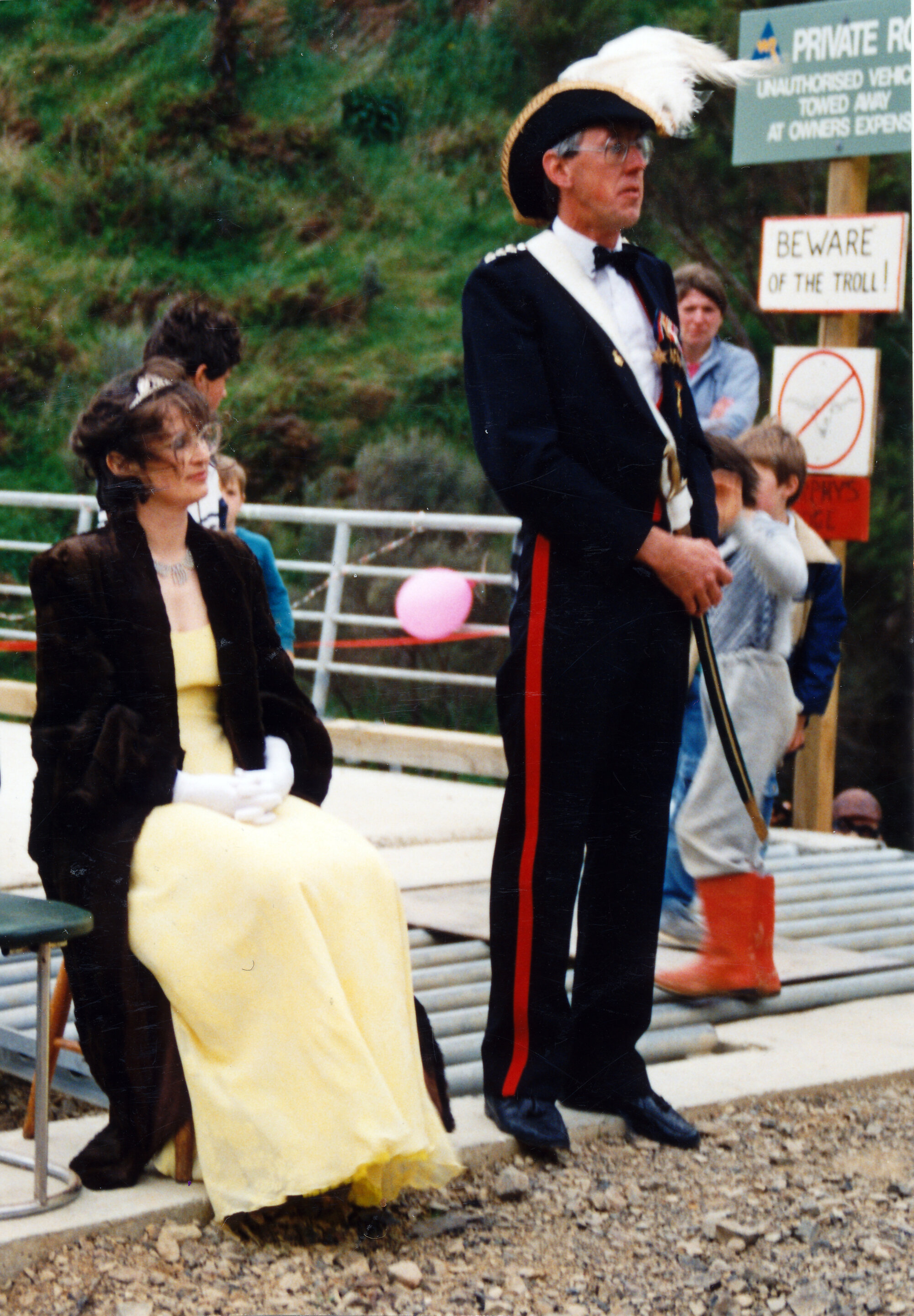 Pauline and Stephen Murphy open a Wellington Regional Council bridge to their Moonshine Valley property.