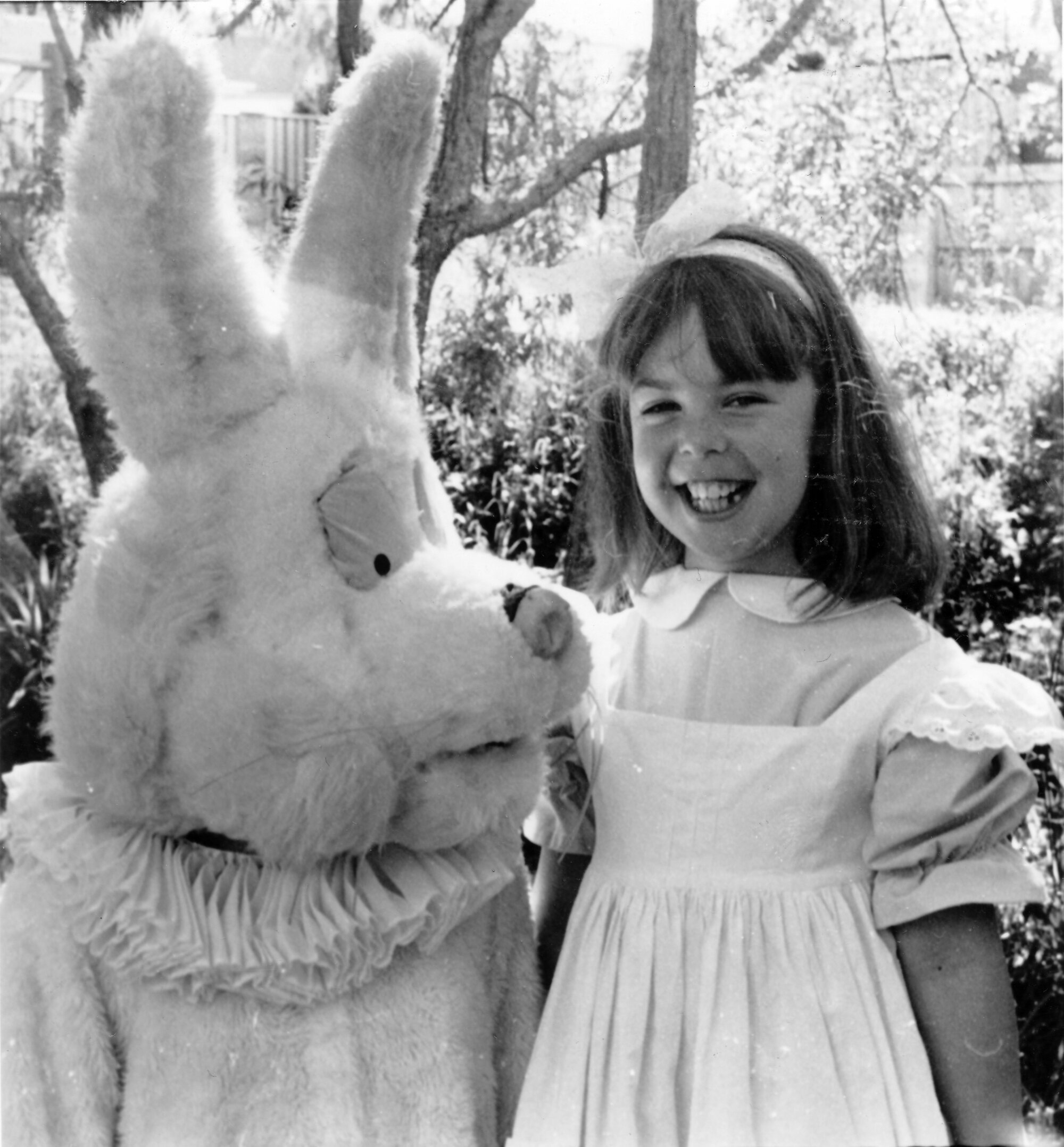 Meg Tulloch, 'Alice' with the White Rabbit, from Joanne Jones Dancing Academy's "Alice in Wonderland'.