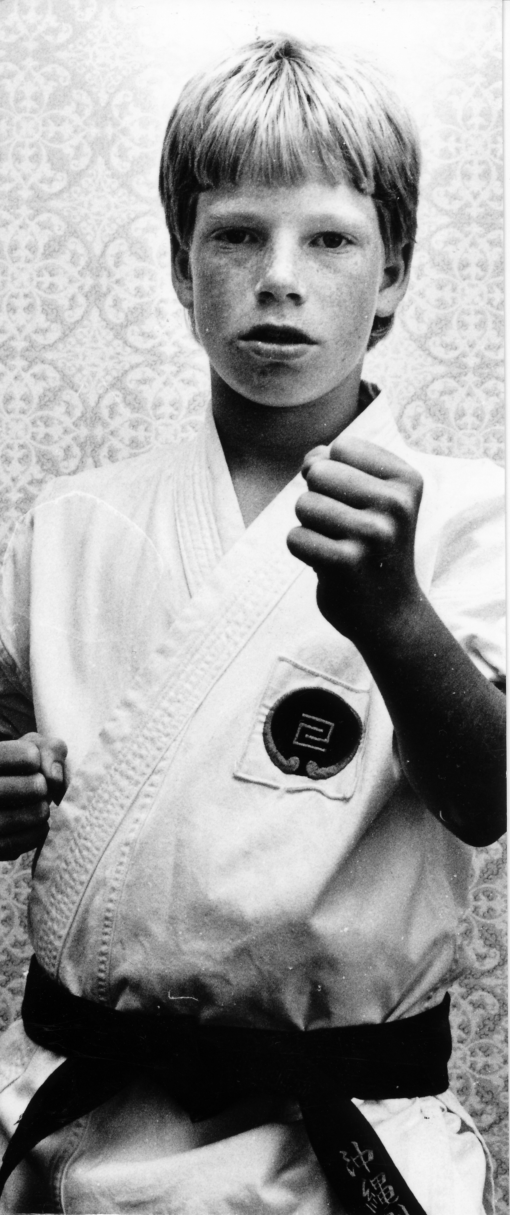 Daniel Merrett, 11, youngest ever to be awarded a black belt in Okinawan Goju Ryu karate in New Zealand