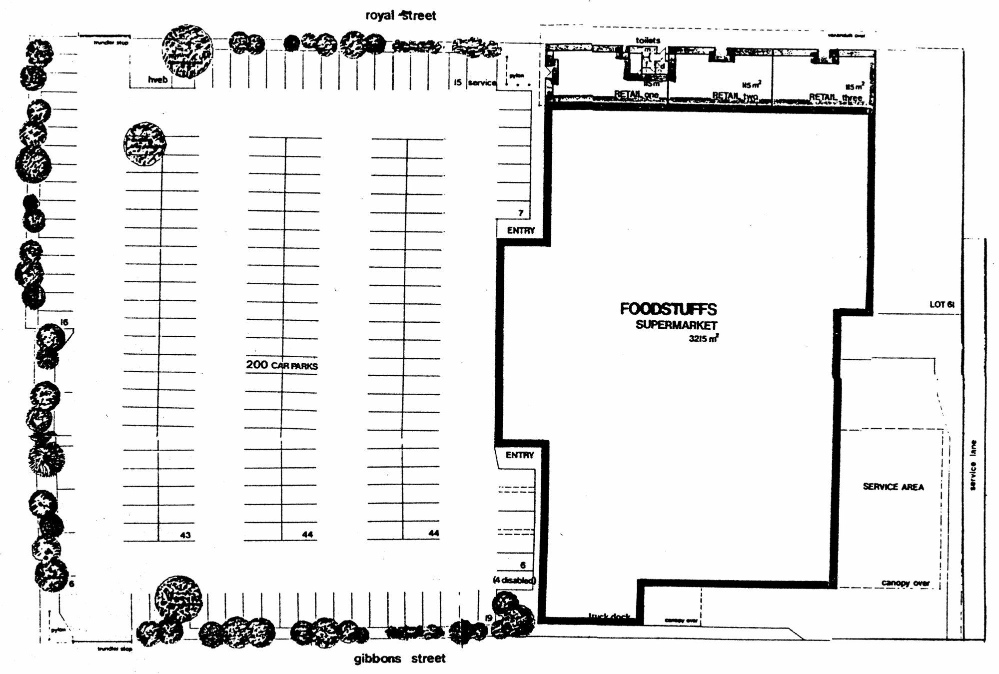 Pak'n Save supermarket; plan of first proposal.