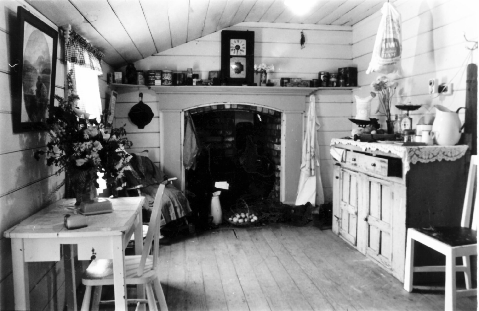 Golder Cottage Museum interior; kitchen, November 1991.