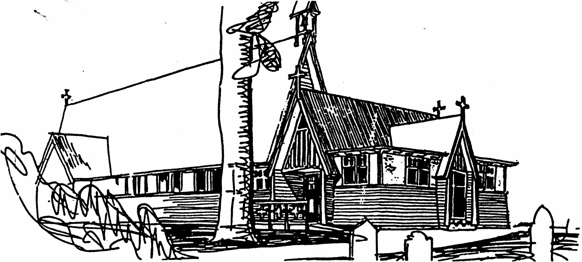 St John's church, Trentham, 1985; $80 000 entrance and foyer approved; architct's drawing..