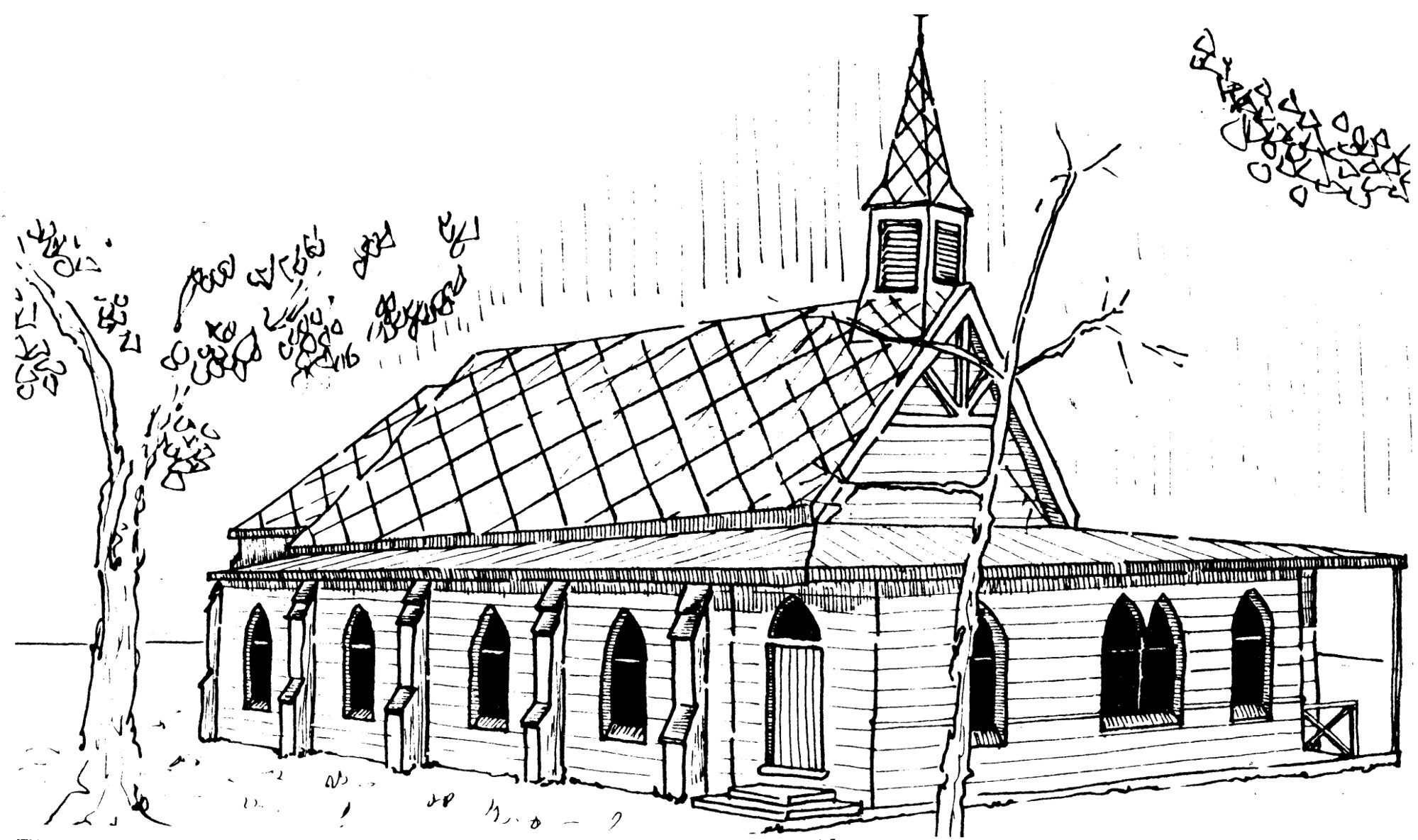 St Hilda's Anglican Church 1985; drawing of proposed enlargements.