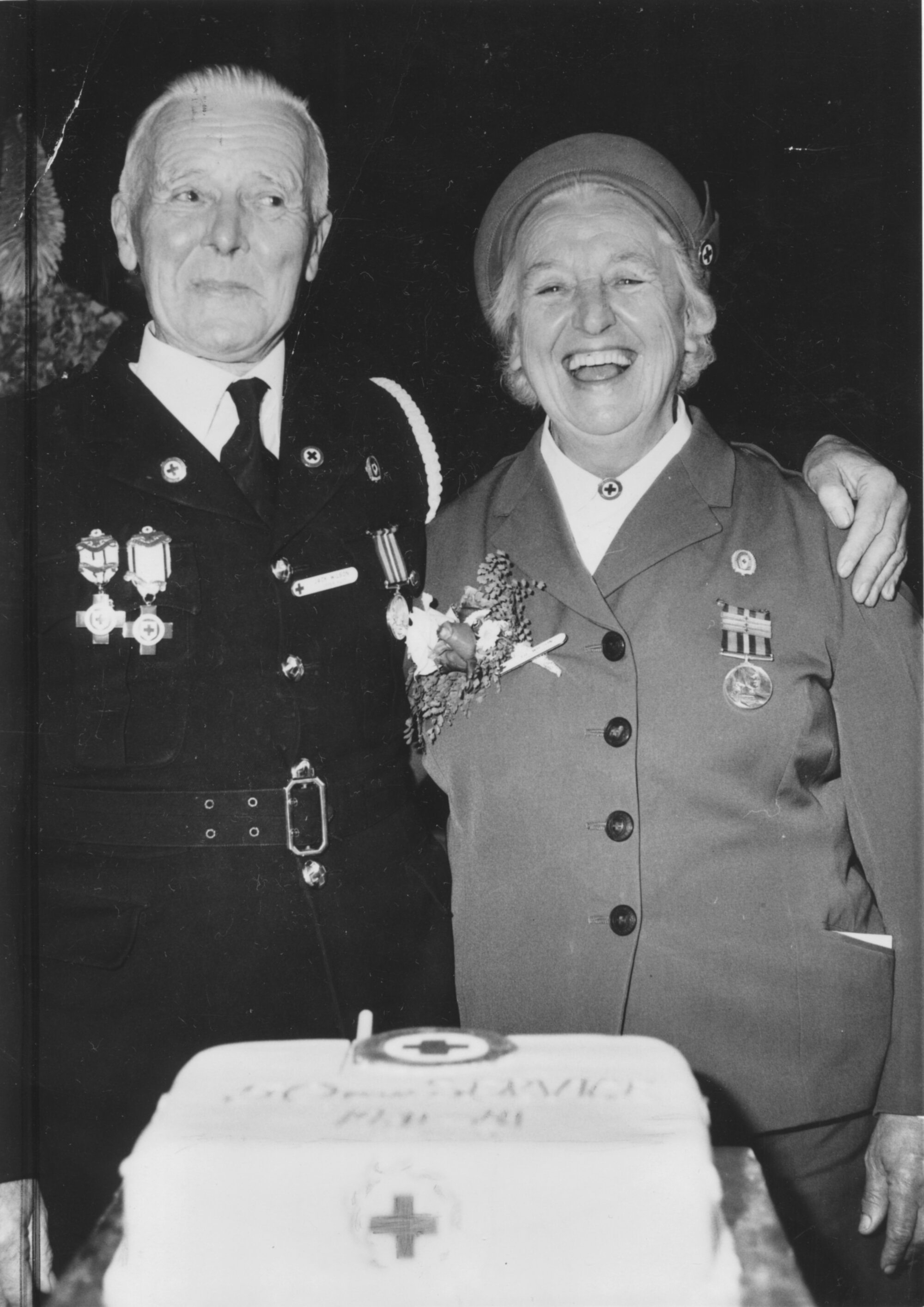 Red Cross 50th anniversary; life members Jack and Lil Wilson