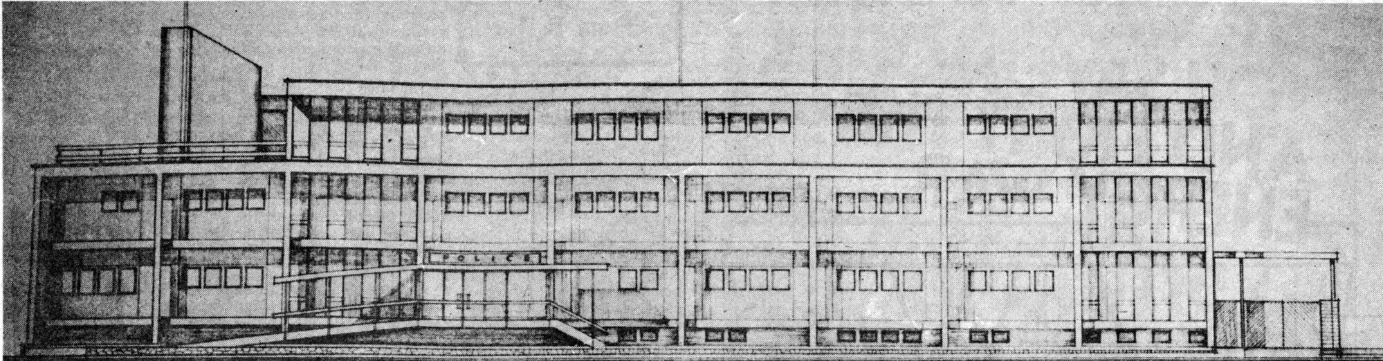 Fergusson Drive; No.  863; new police station; architect's drawing.