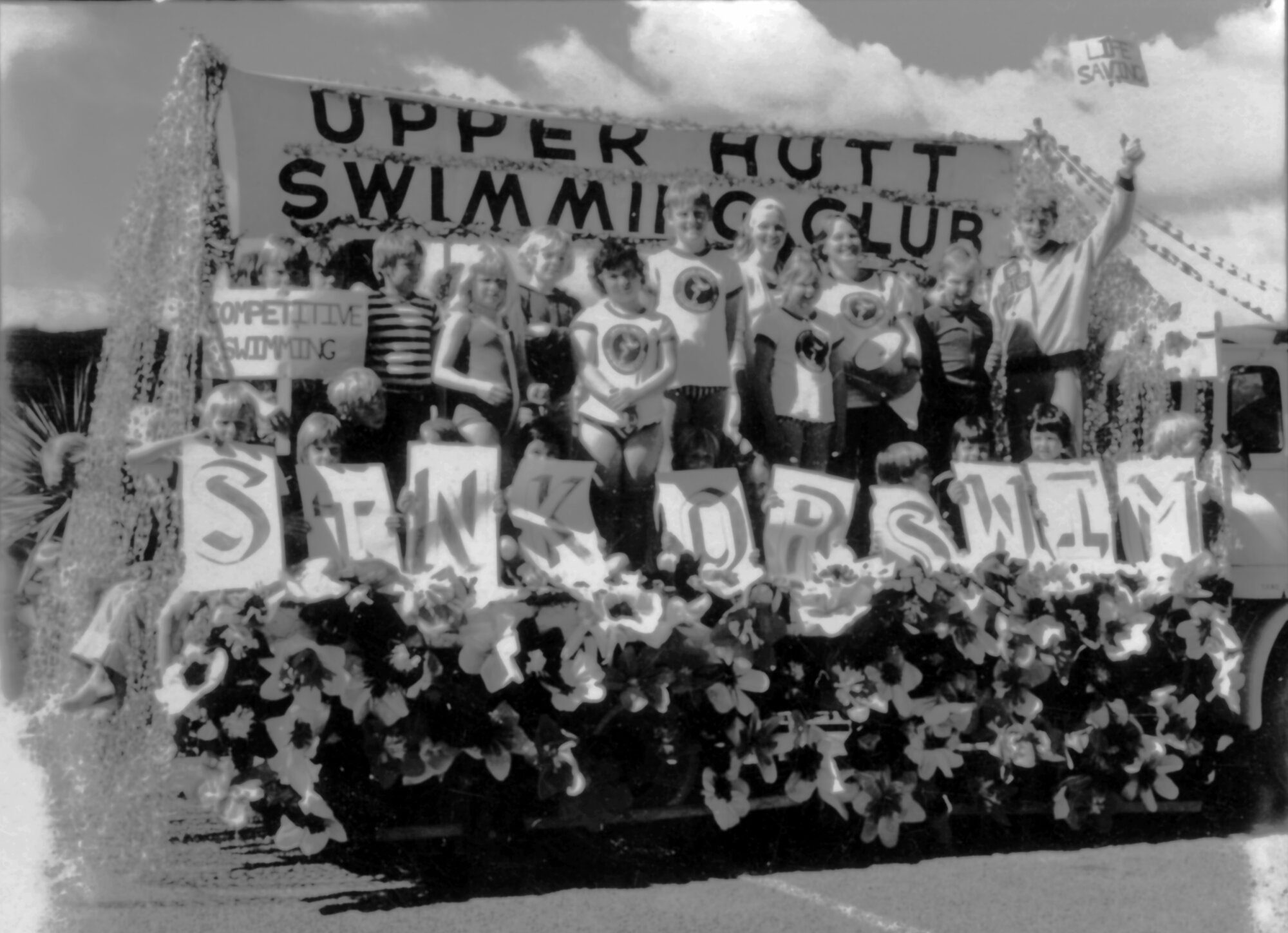Christmas parade 1977; swimming club 1.