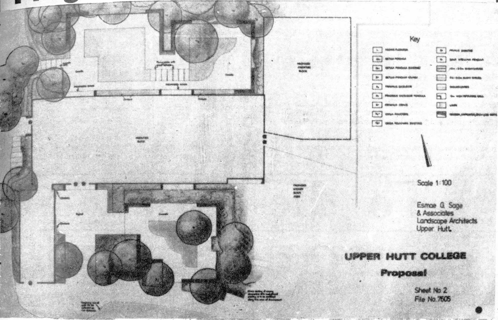 Upper Hutt College; plan of proposed planting