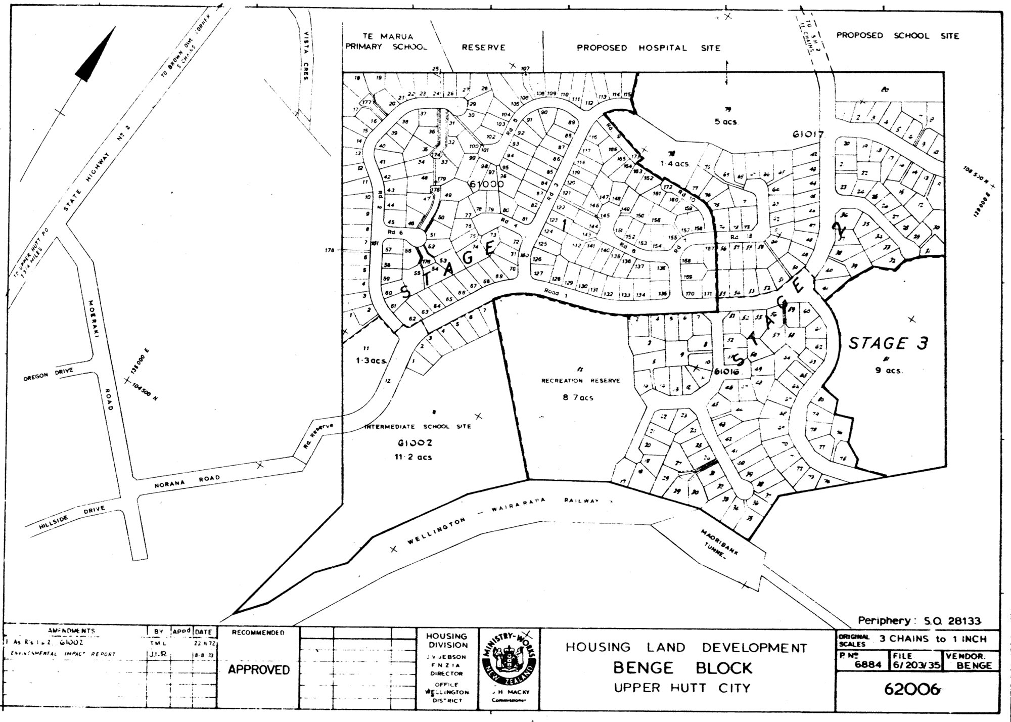 Timberlea; original 'Benge Block' proposal.