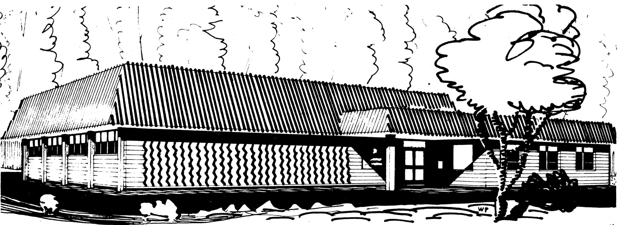 Telephone exchange,Te Marua; architects' drawing.