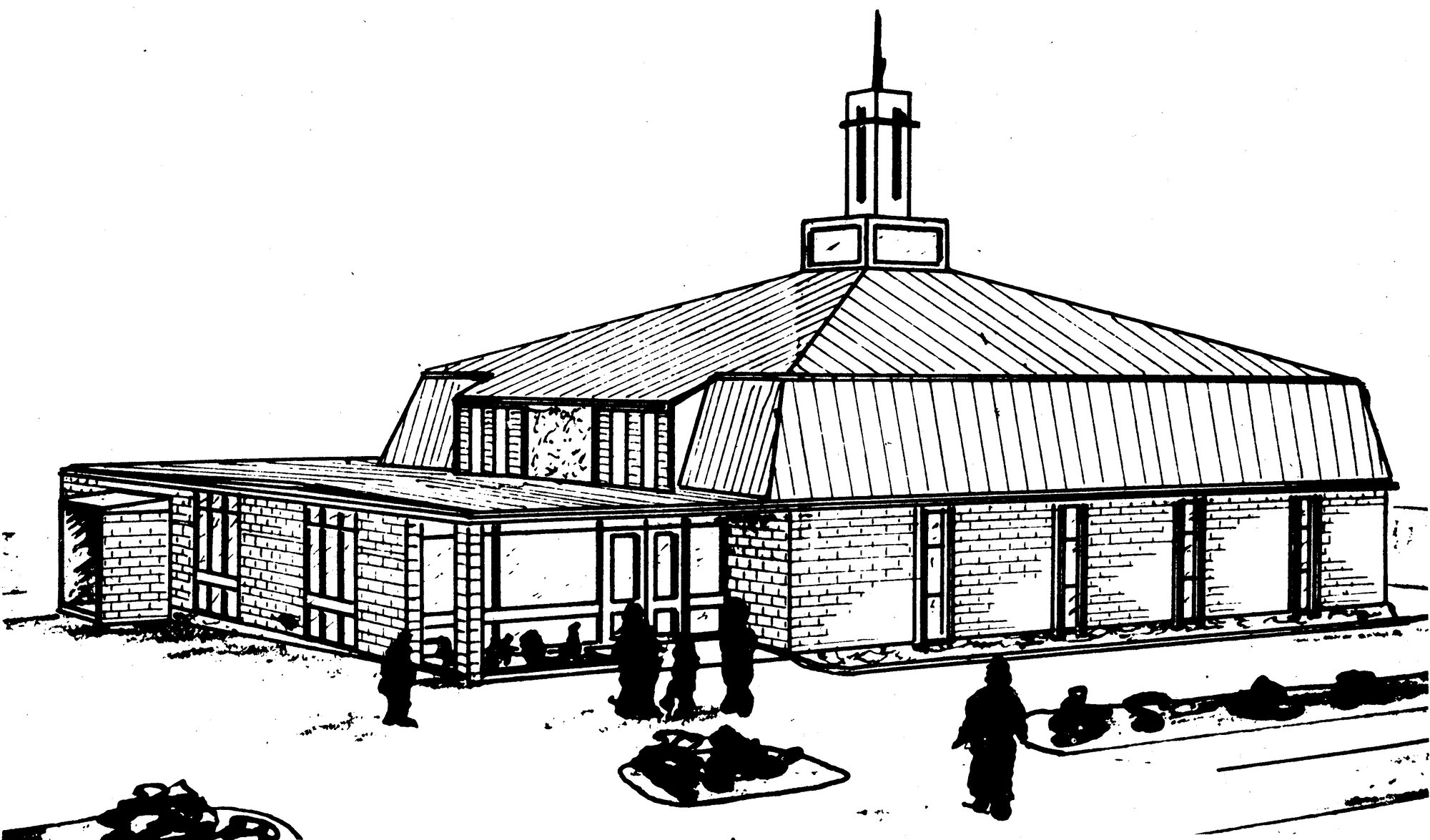 Milton Street, No. 1; Baptist Church; new building; architect's drawing