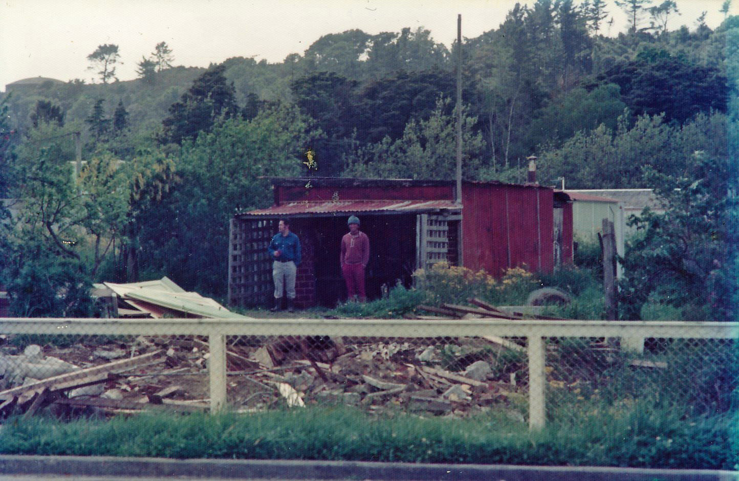 Ōrongomai Marae 1975 photo 3; Kemara Tukukino and Lucky Renata