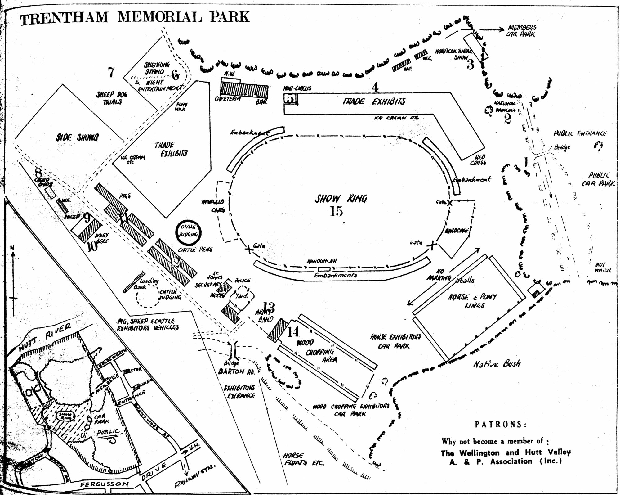 Trentham Memorial Park; plan for A &amp; P show