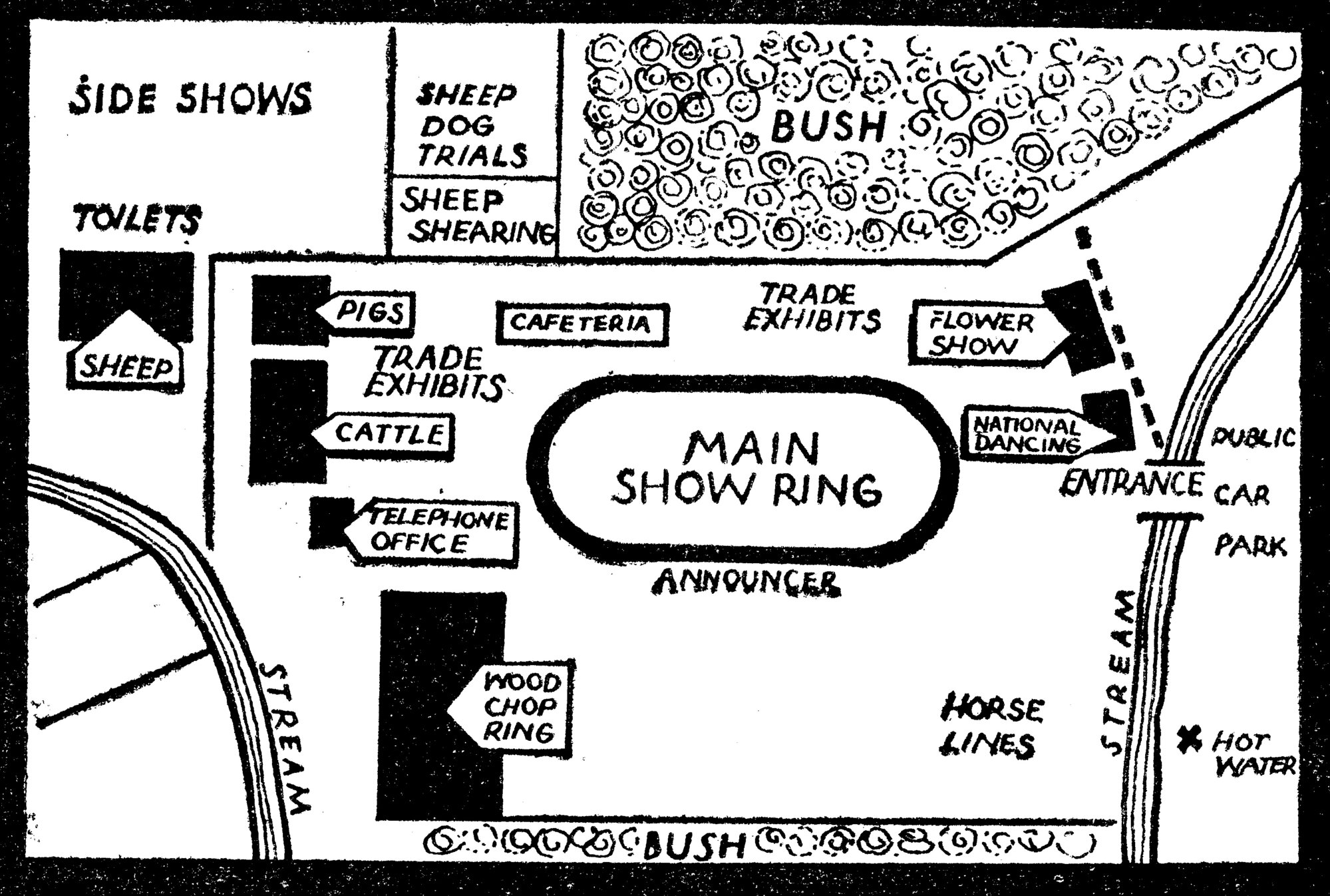 Trentham Memorial Park; plan for 24th A &amp; P show, 1969.