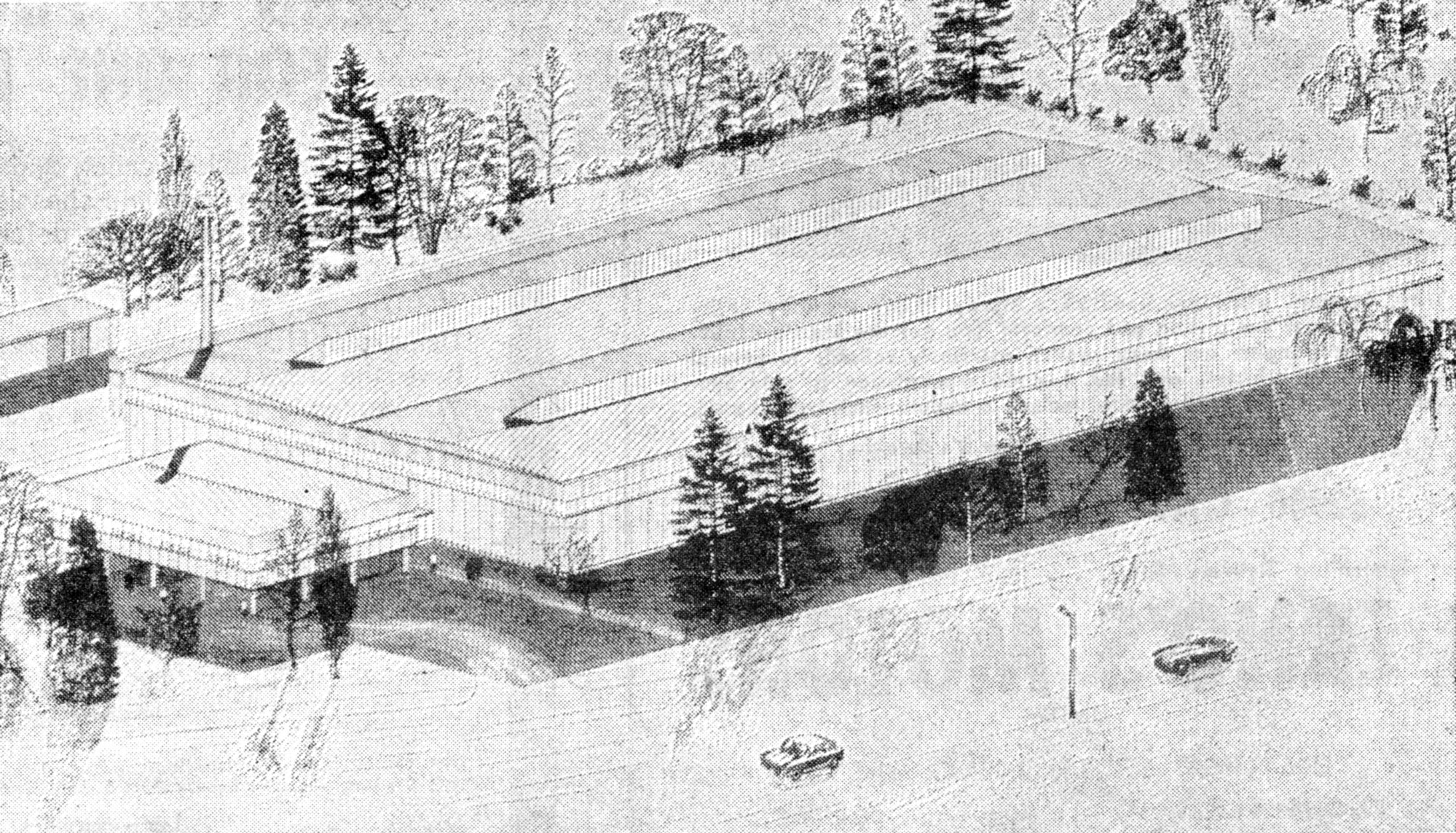 Match factory and offices, Bryant &amp; May, Montgomery Crescent; architect's drawing