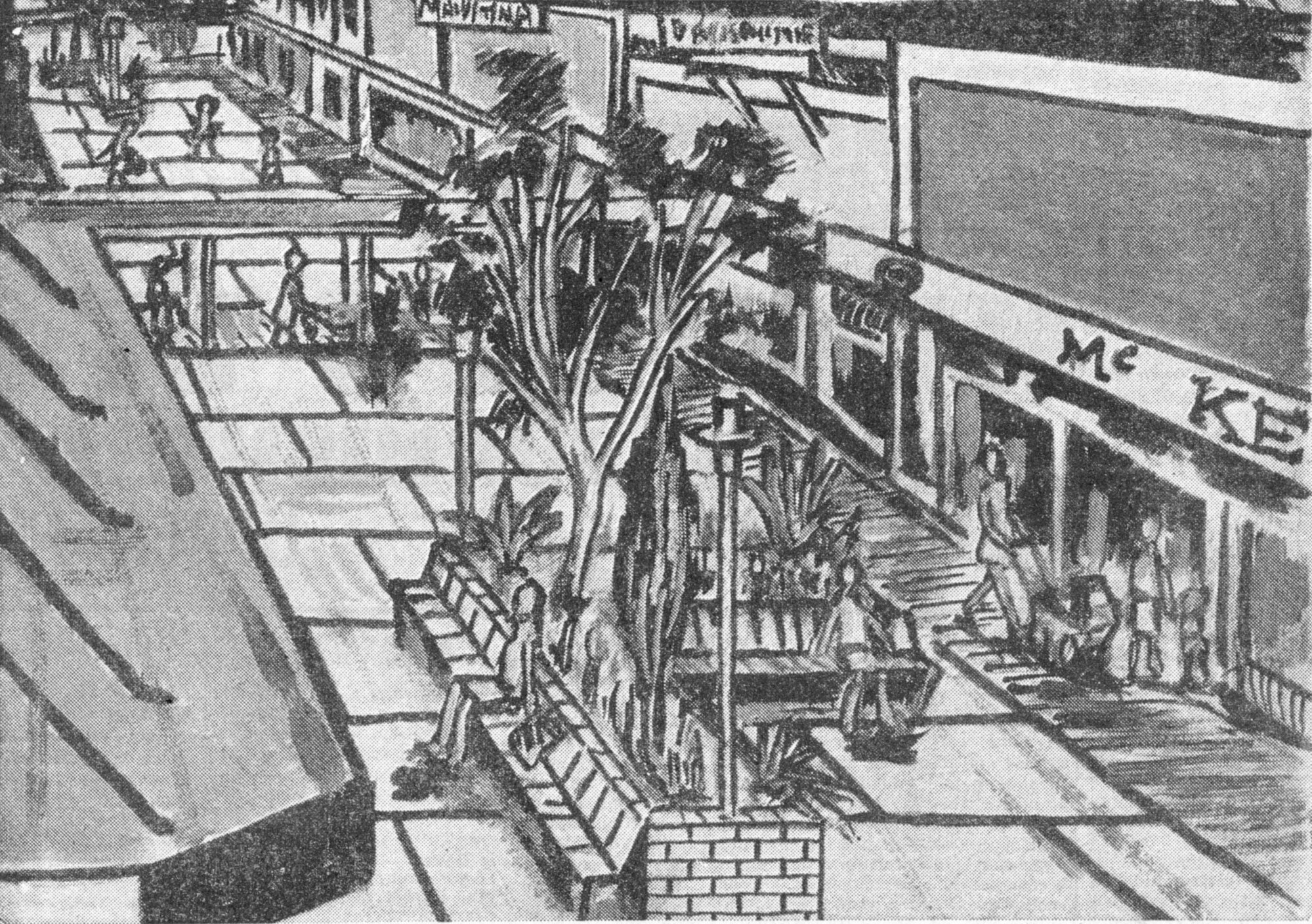 Main Street; pedestrian precinct proposal; looking east from Geange Street