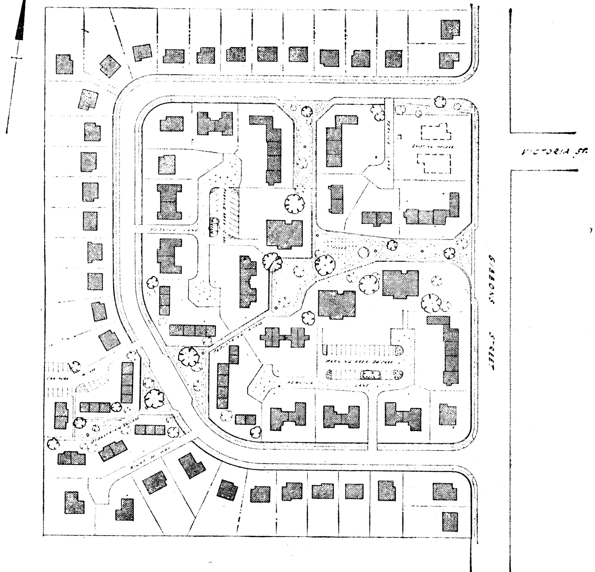 Housing development plan, 1967; Bonnie Glen Crescent; site of a former poultry demonstration farm