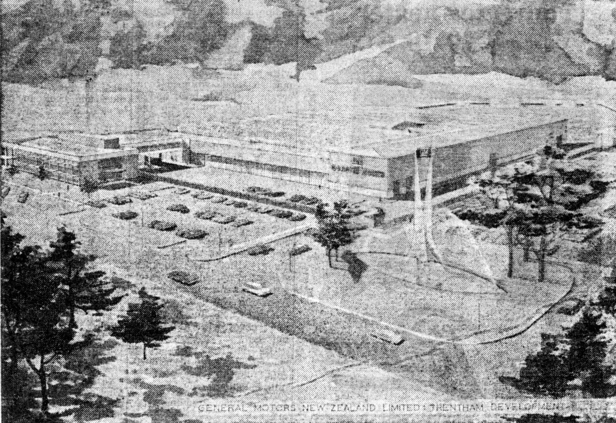 General Motors; Trentham assembly plant; architect's drawing