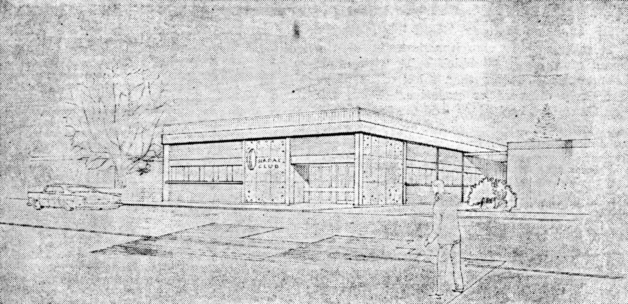 Hapai Club; Fergusson Drive building; architect's drawing 1965